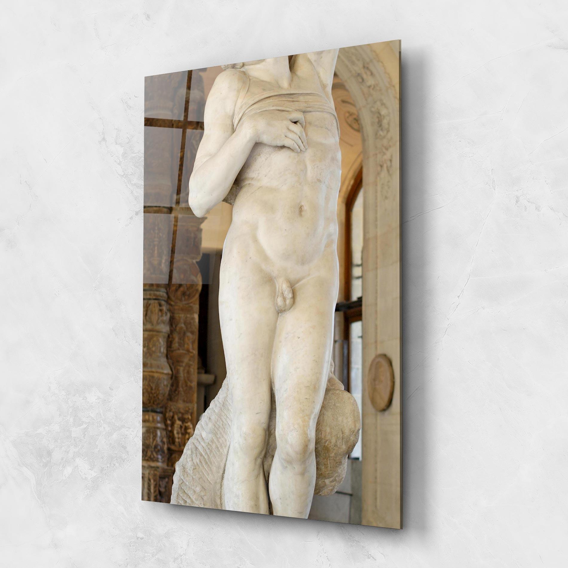 Стъклена картина Dying Slave mockup 1