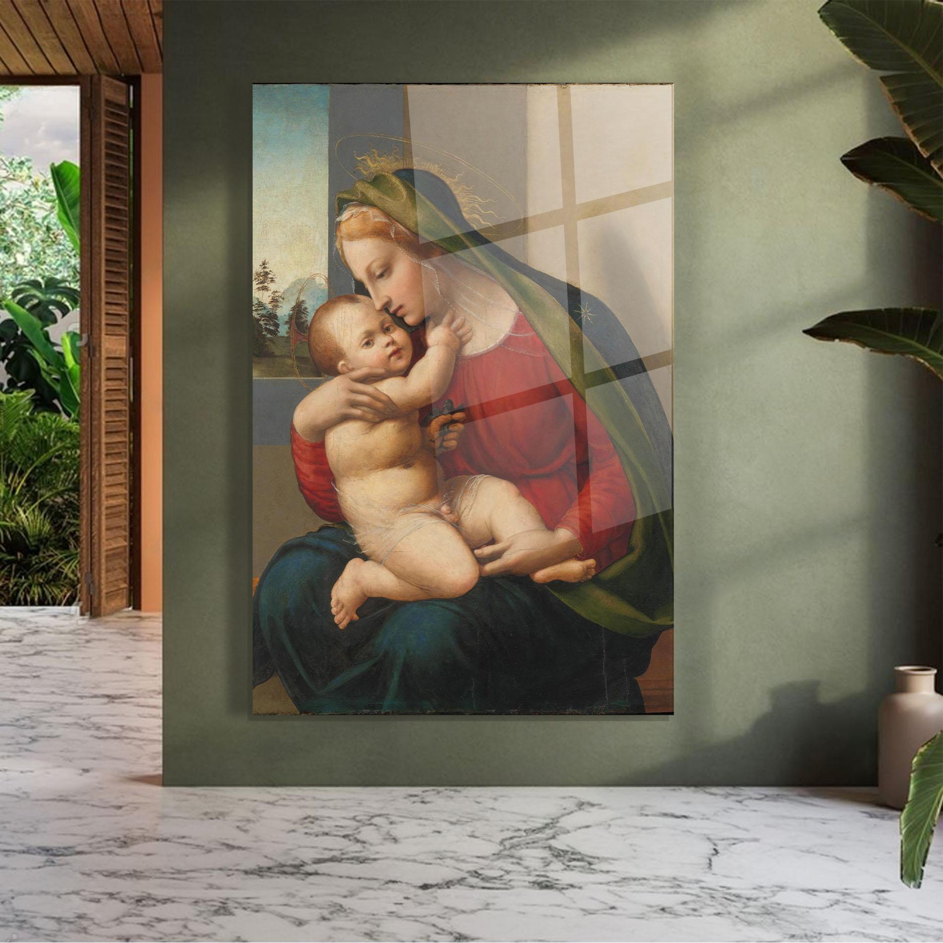 Стъклена картина Madonna And Child mockup 7