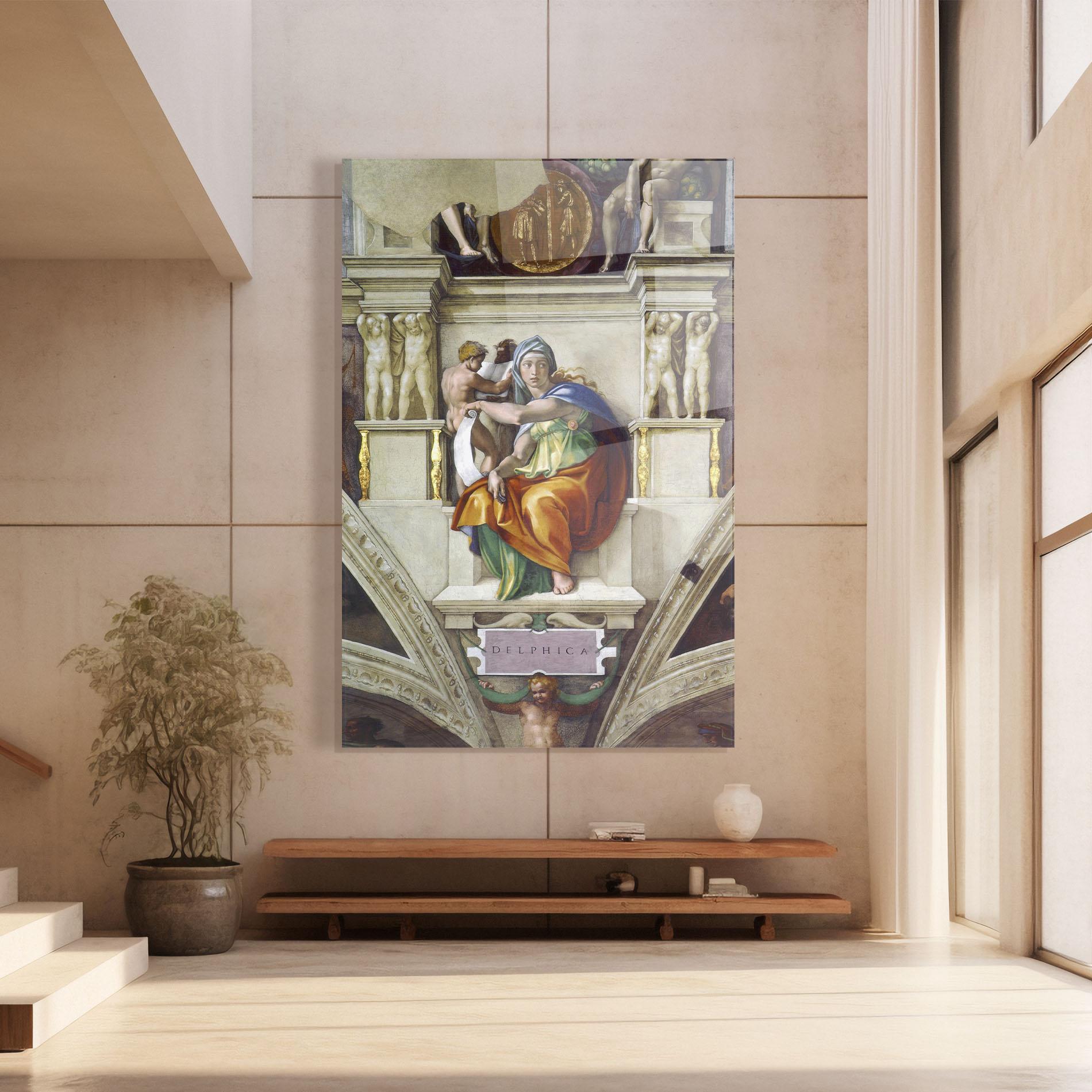 Стъклена картина Delphic Sibyl mockup 8