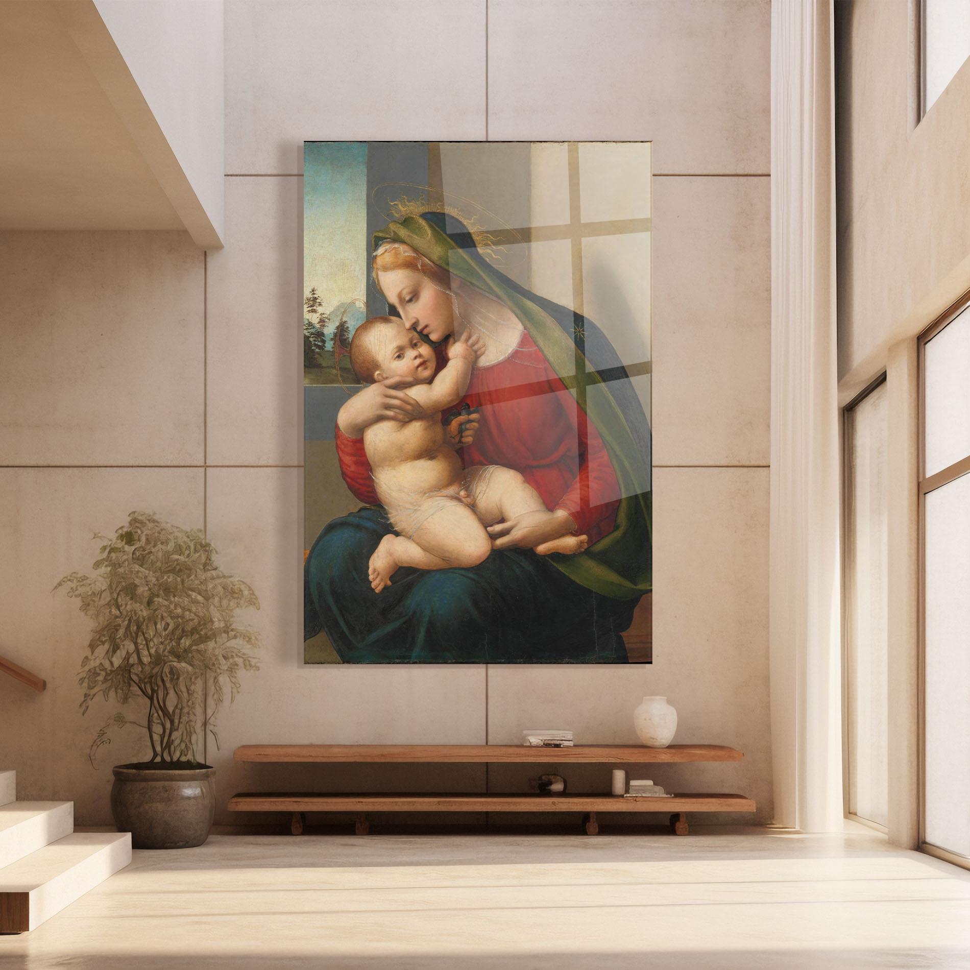 Стъклена картина Madonna And Child mockup 8