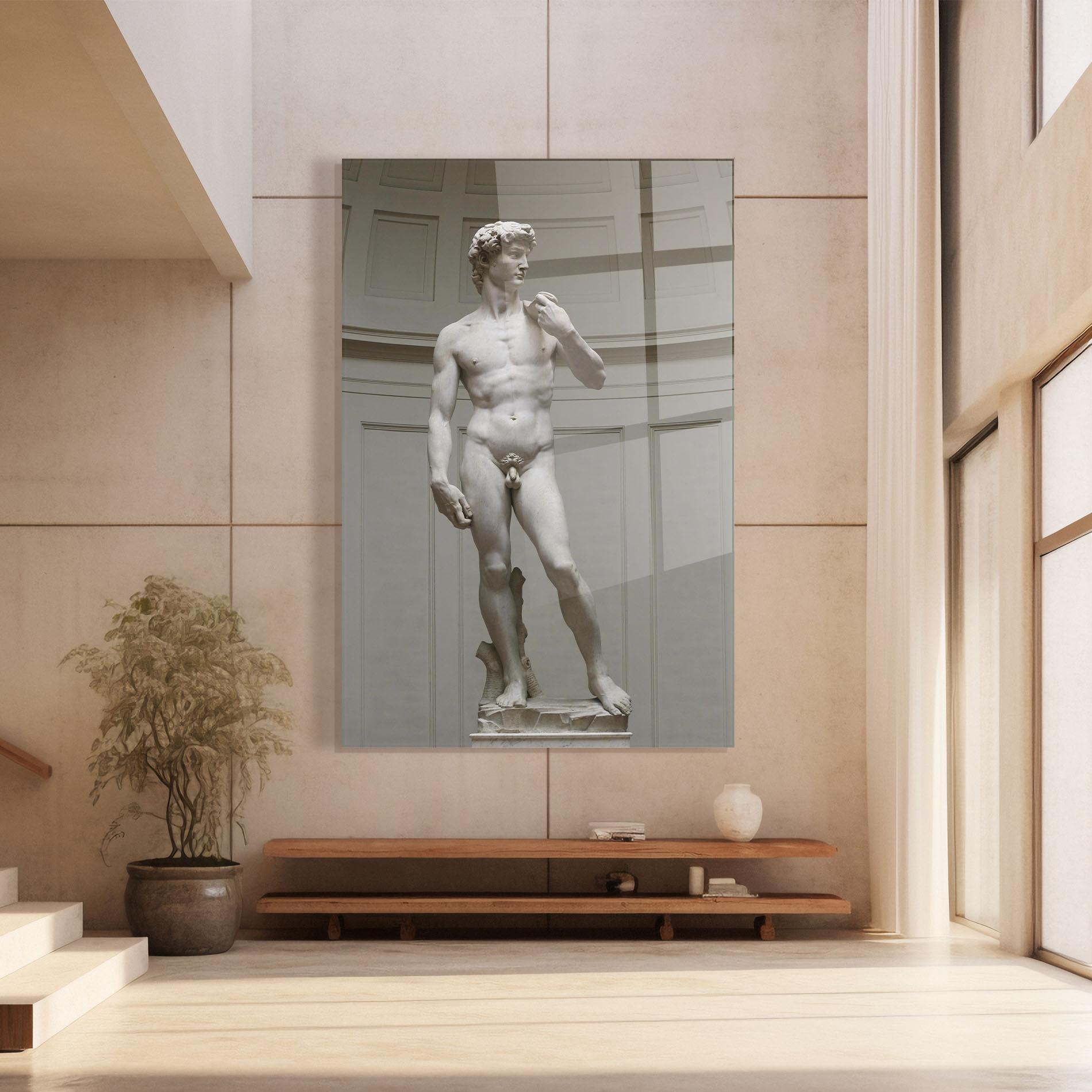 Стъклена картина Michelangelo Statue mockup 8
