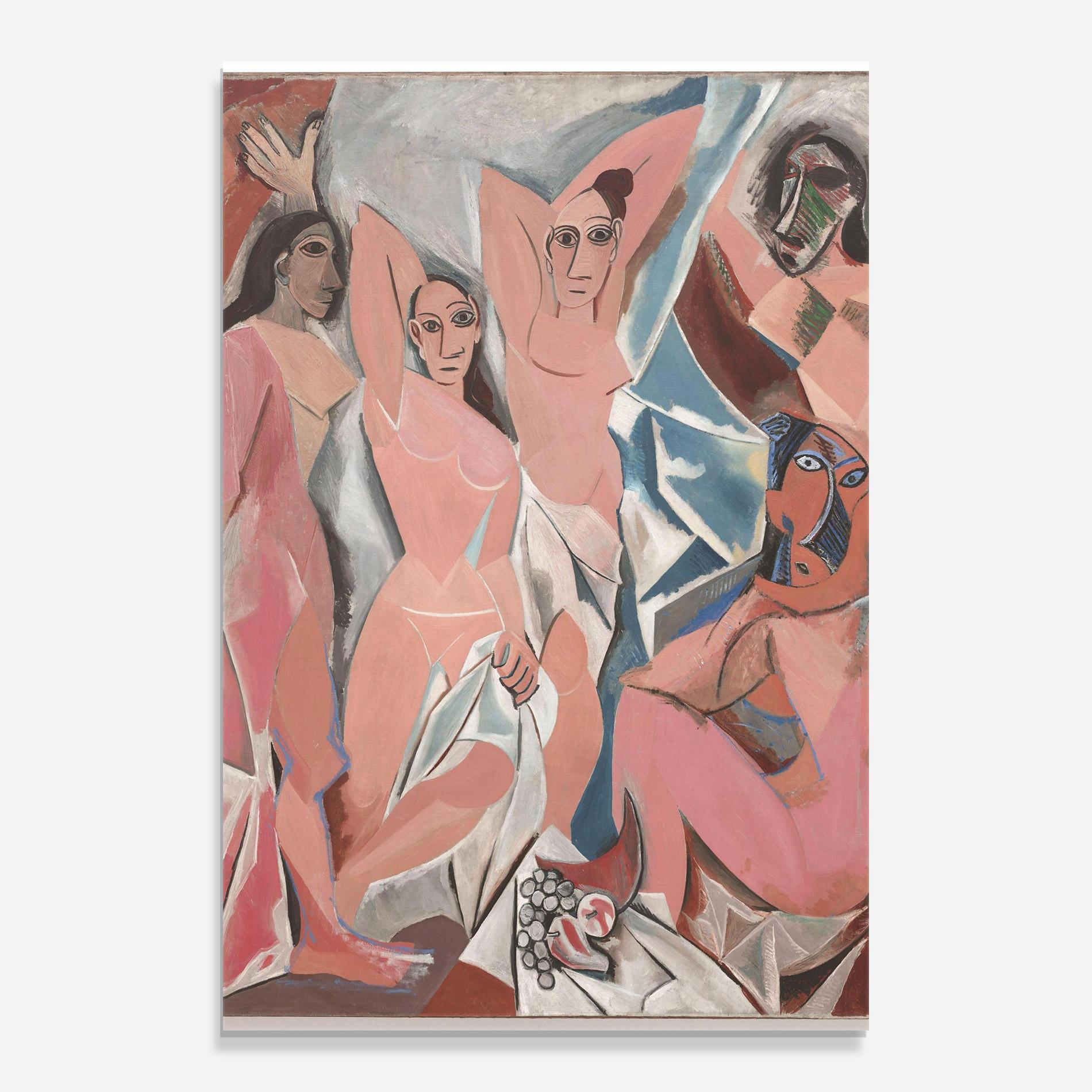 Стъклена картина Les Demoiselles mockup 0