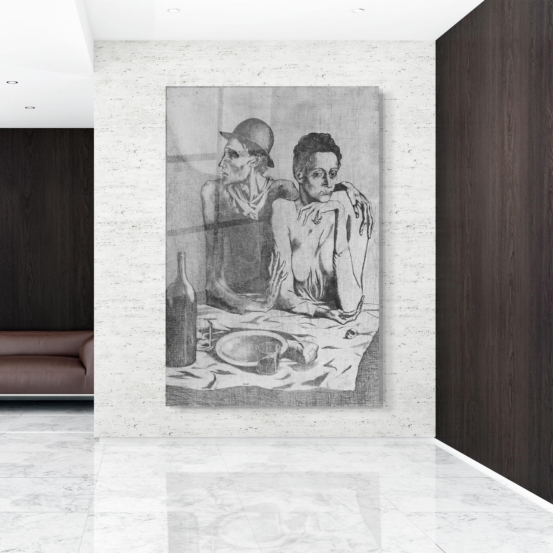 Стъклена картина The Frugal Repast mockup 9