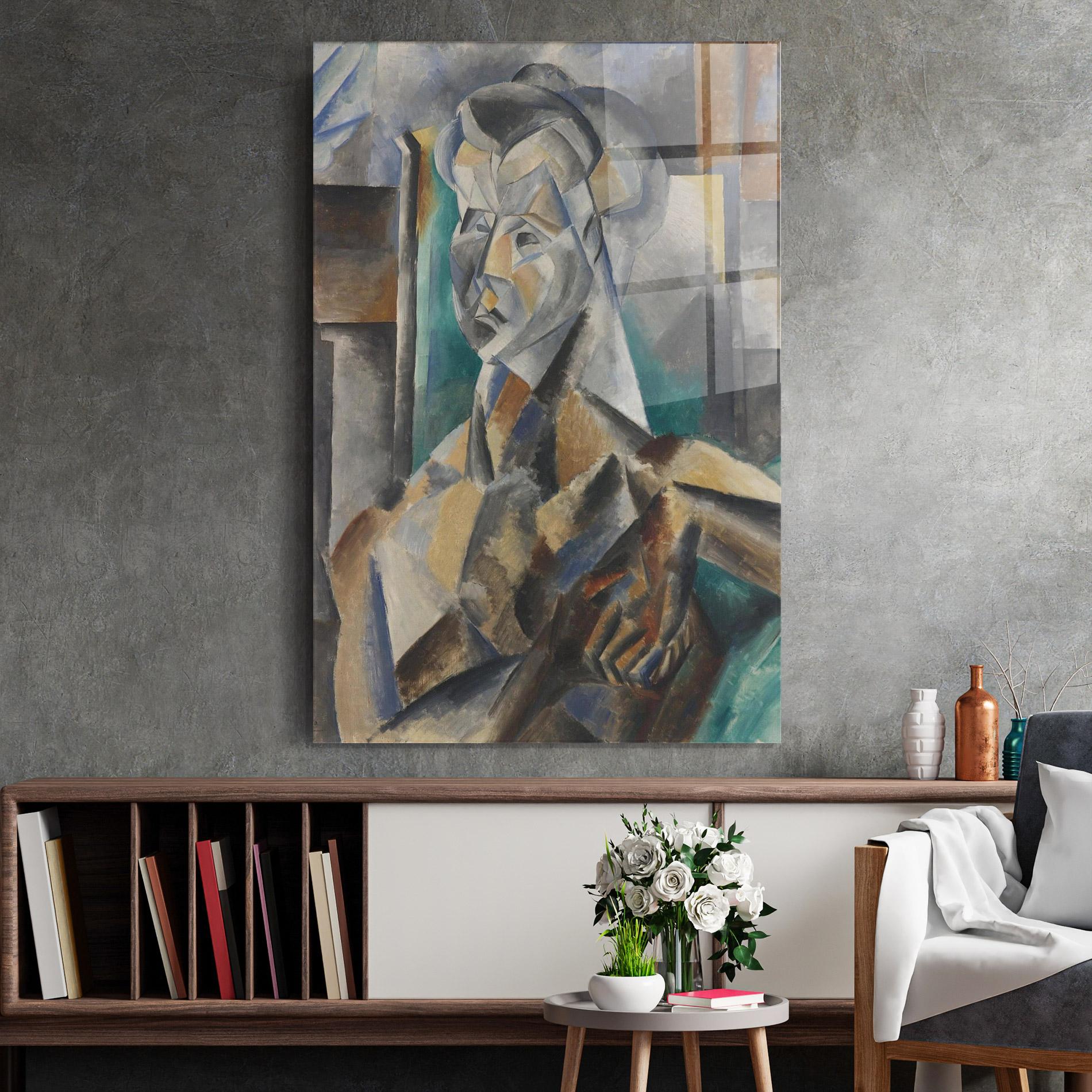 Стъклена картина Buste De Femme mockup 2