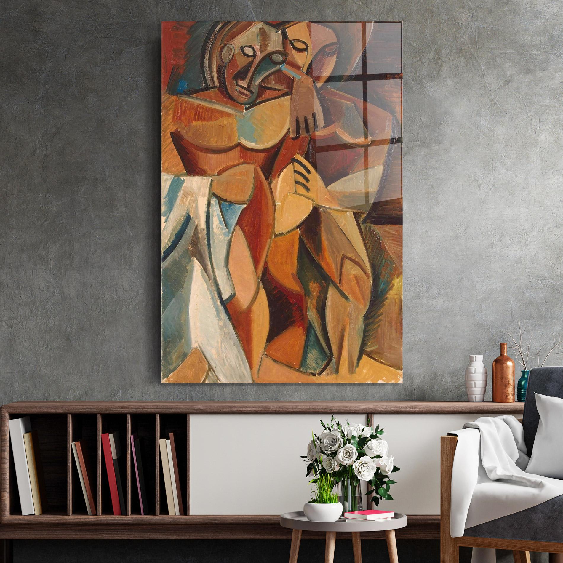 Стъклена картина Friendship Two Nudes mockup 2