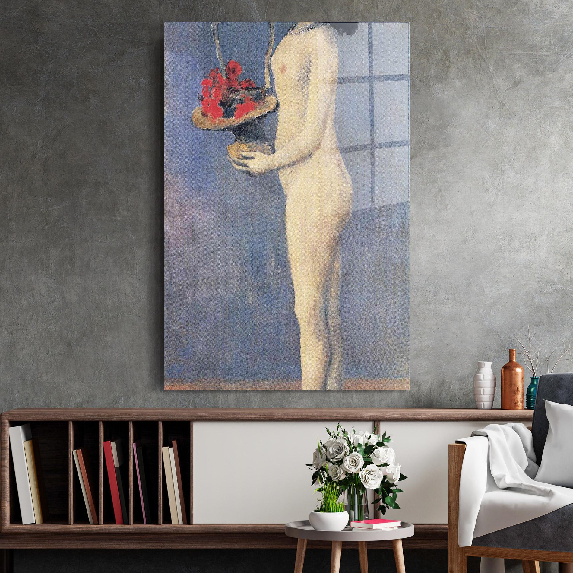 Стъклена картина Le Panier Fleuri mockup 2