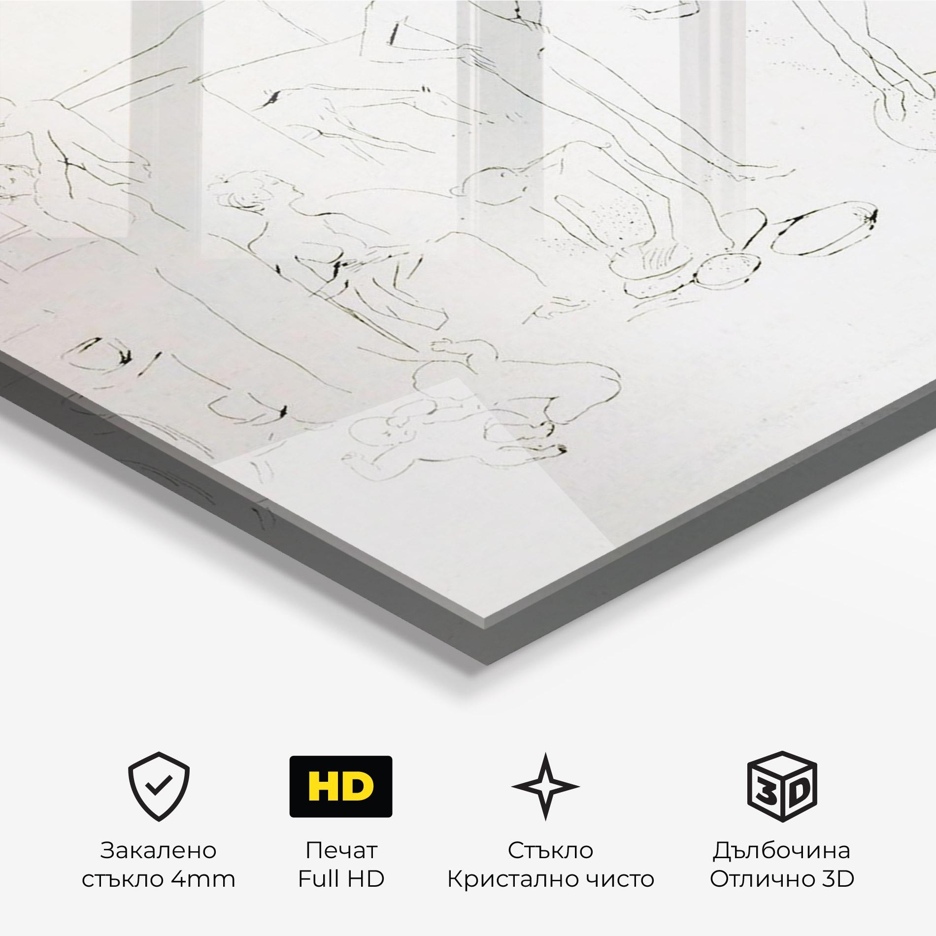 Стъклена картина The Acrobats mockup 3