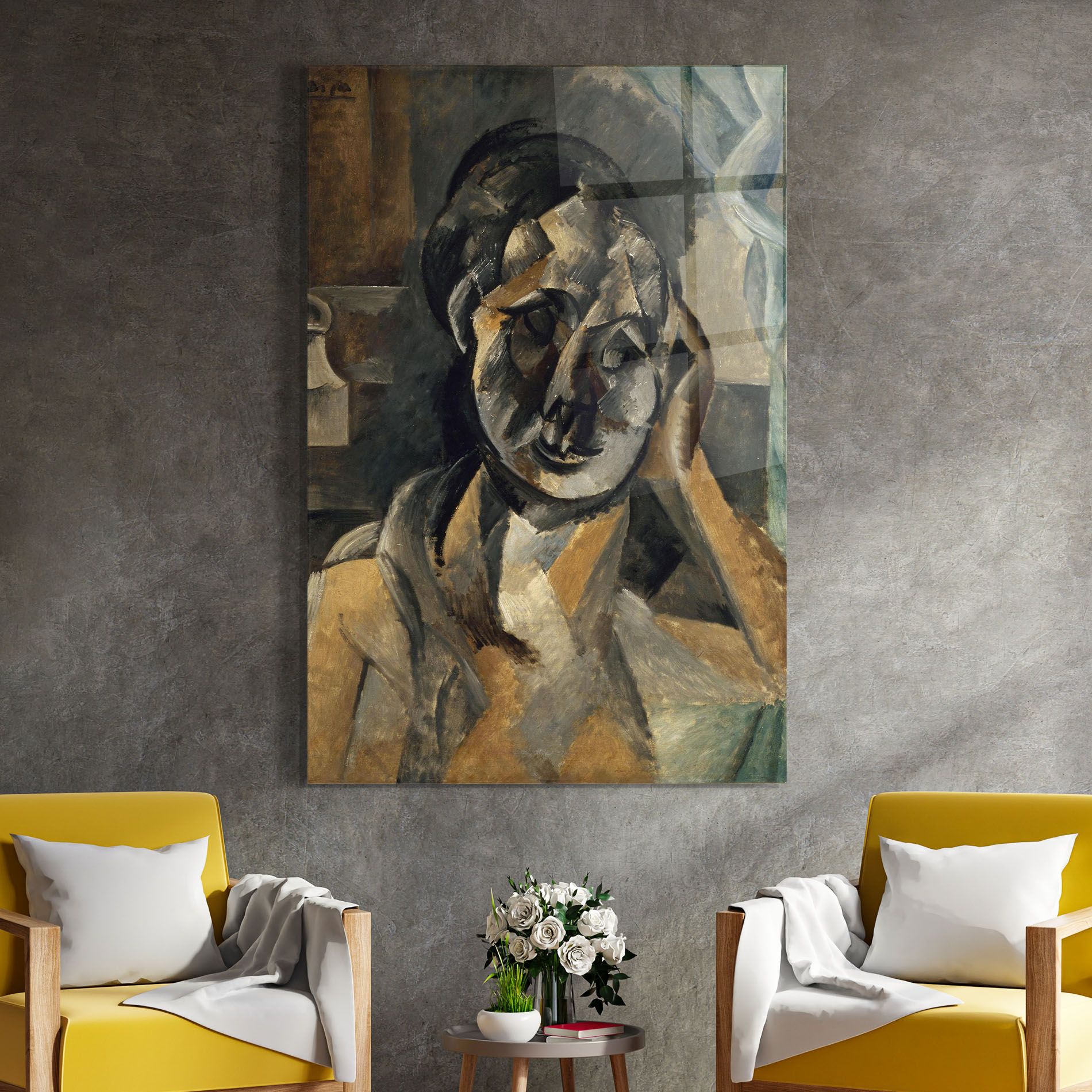 Woman With Mustard mockup 4