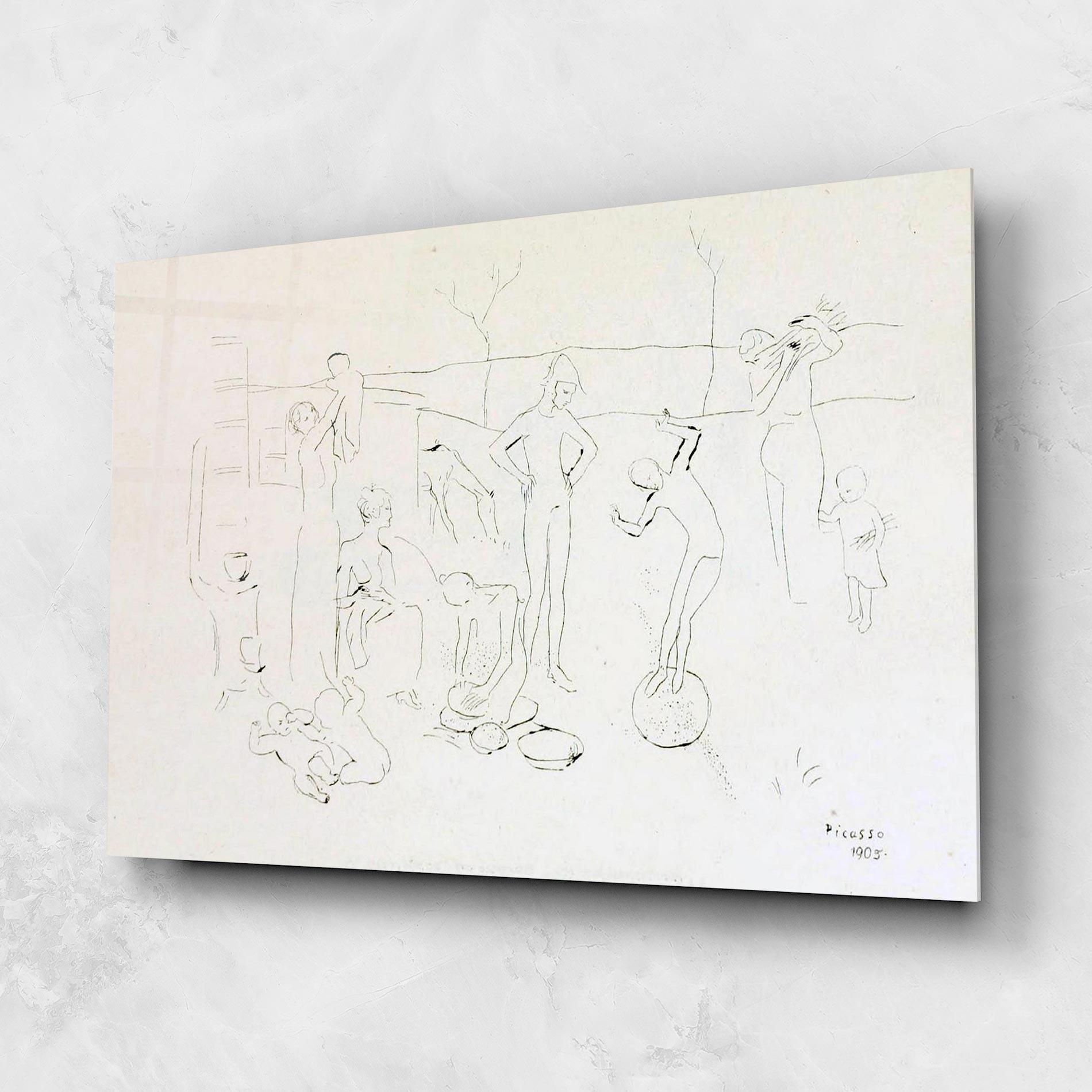 Стъклена картина The Acrobats mockup 1