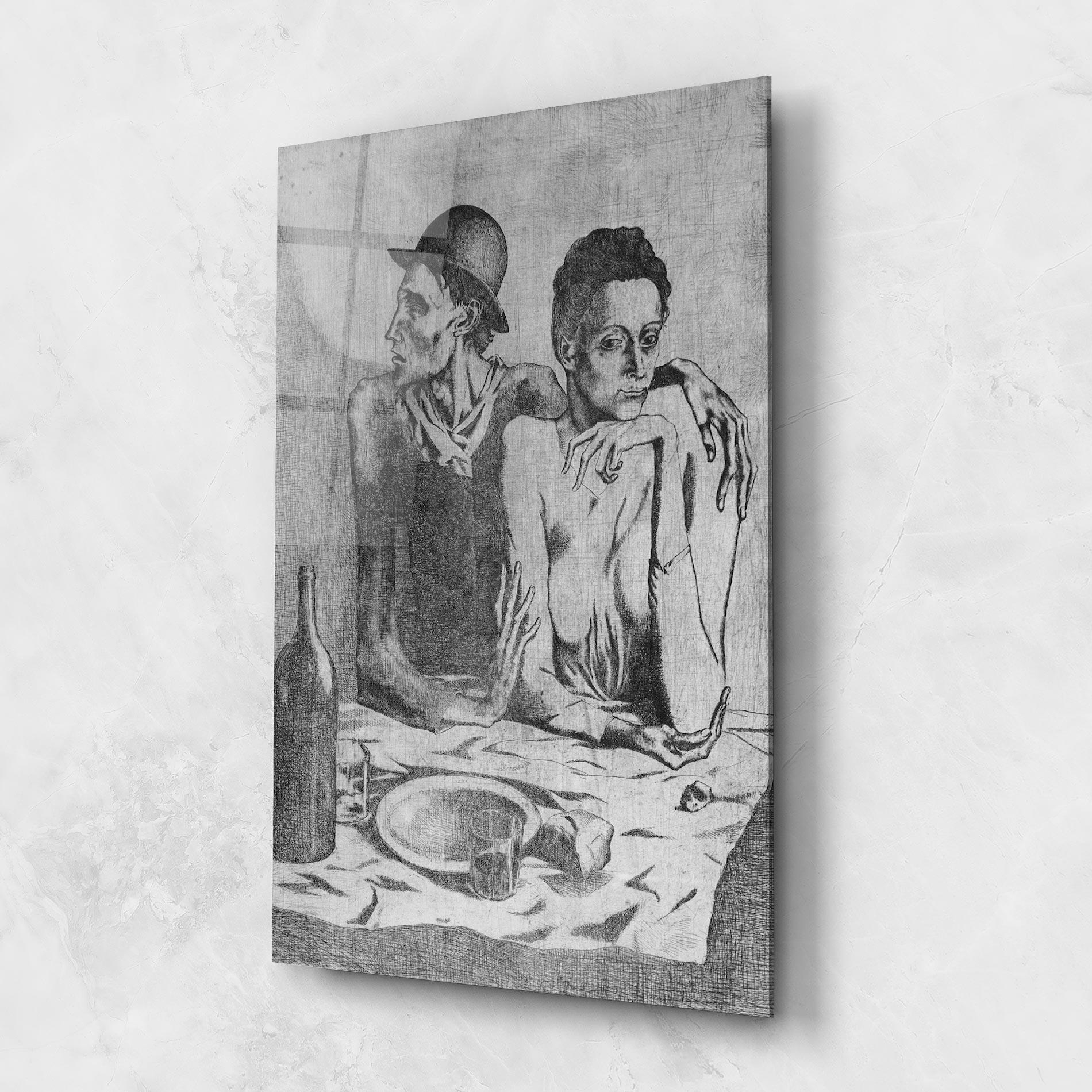 Стъклена картина The Frugal Repast mockup 1