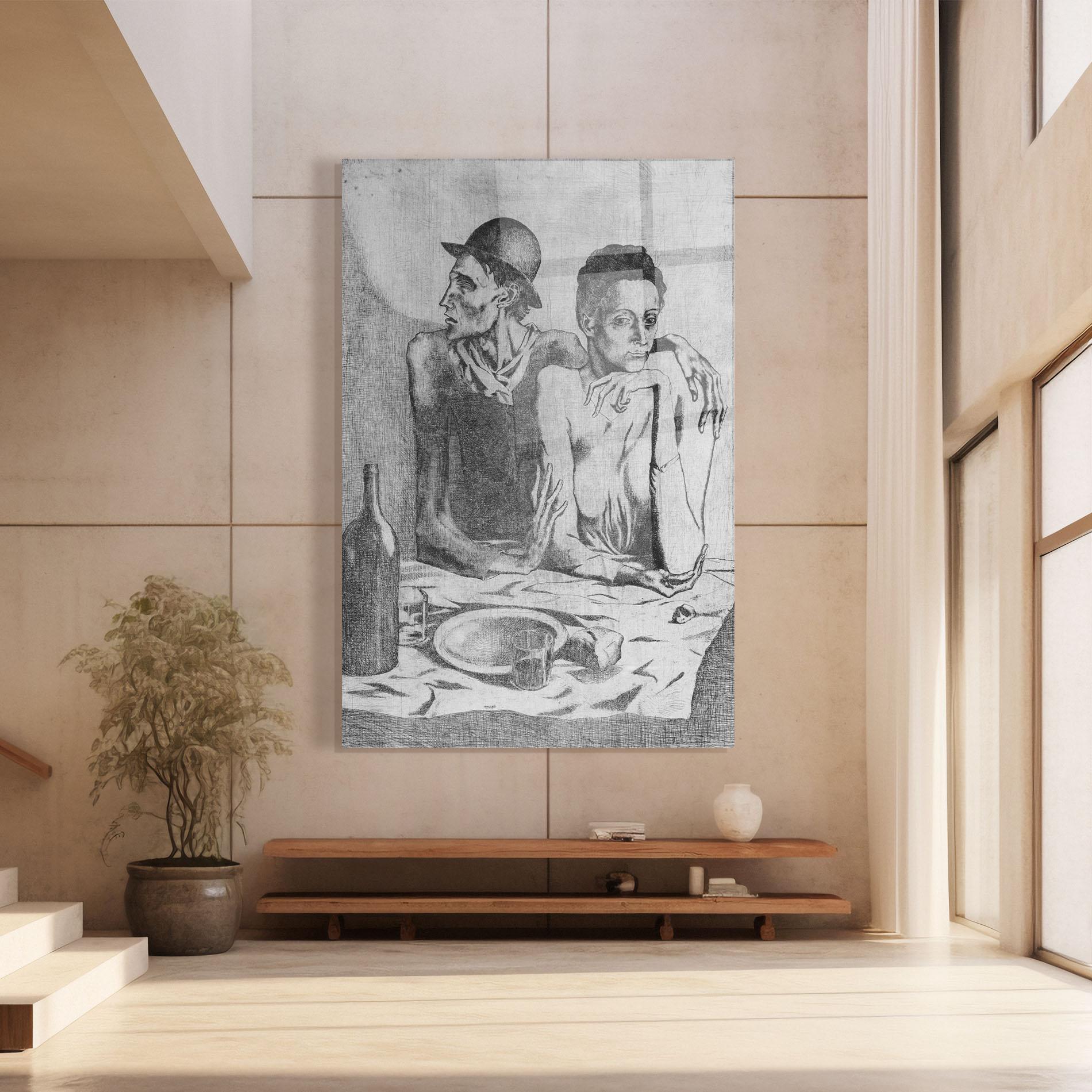 Стъклена картина The Frugal Repast mockup 8