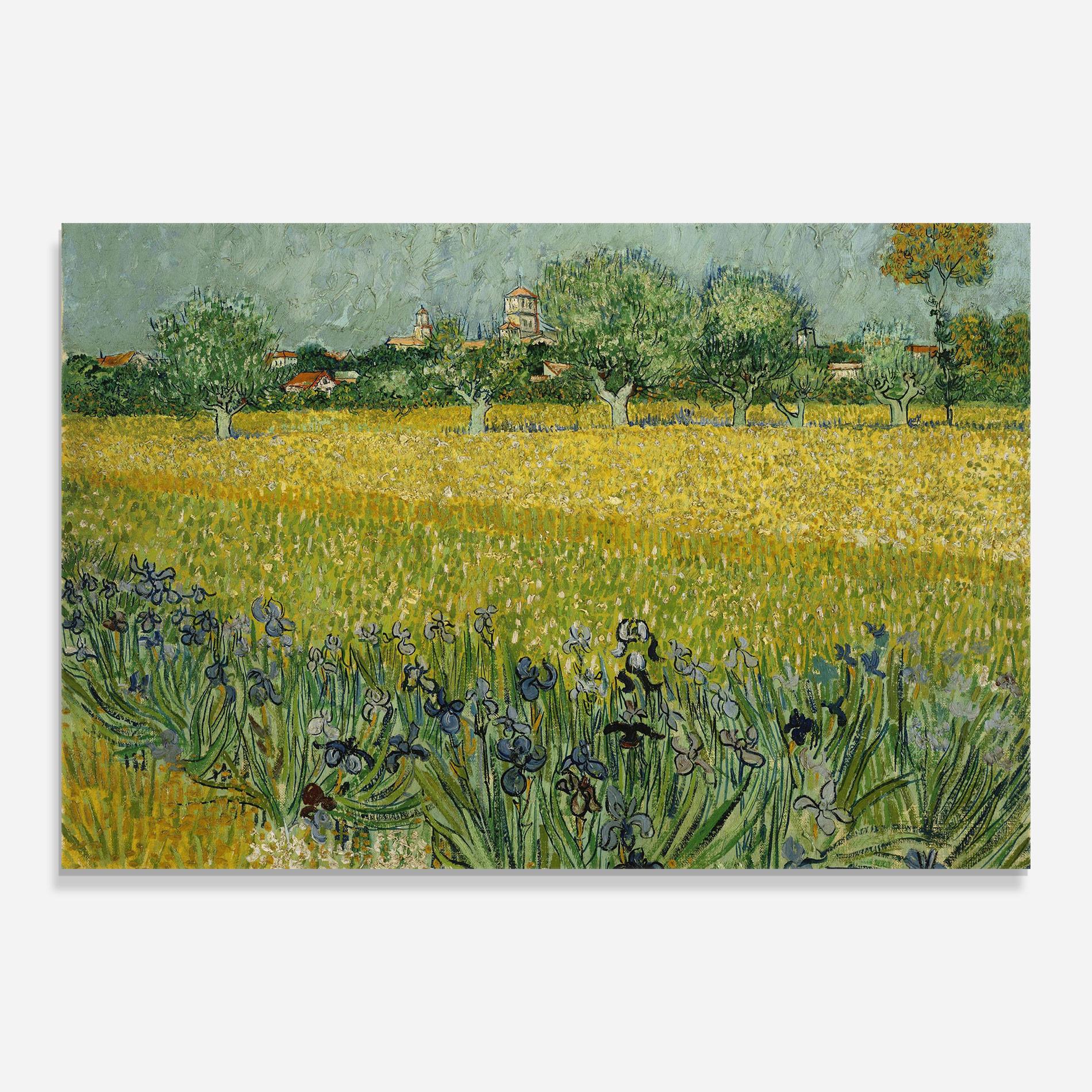 Стъклена картина Veld Met Bloemen mockup 0