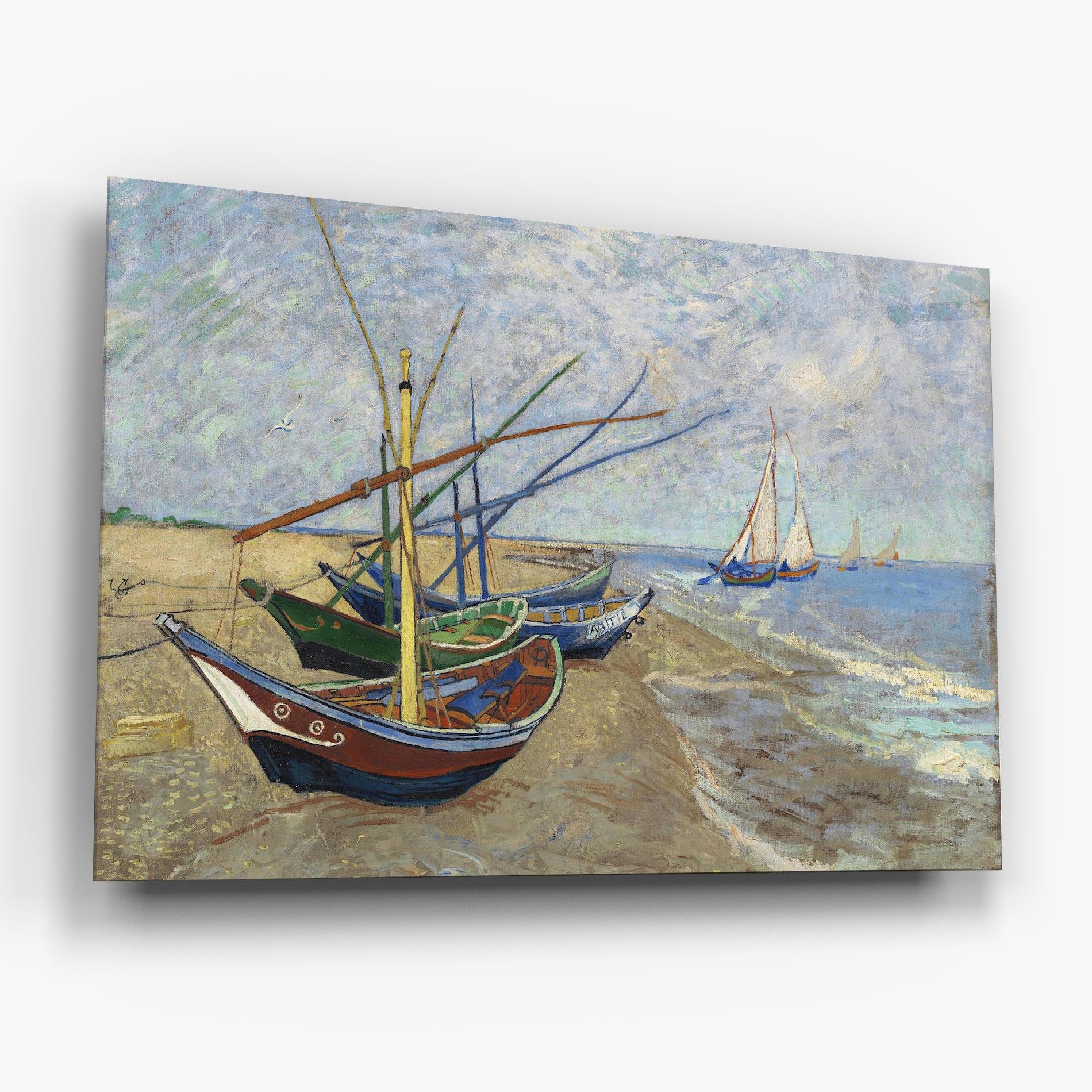 Стъклена картина Boats Beach mockup 6