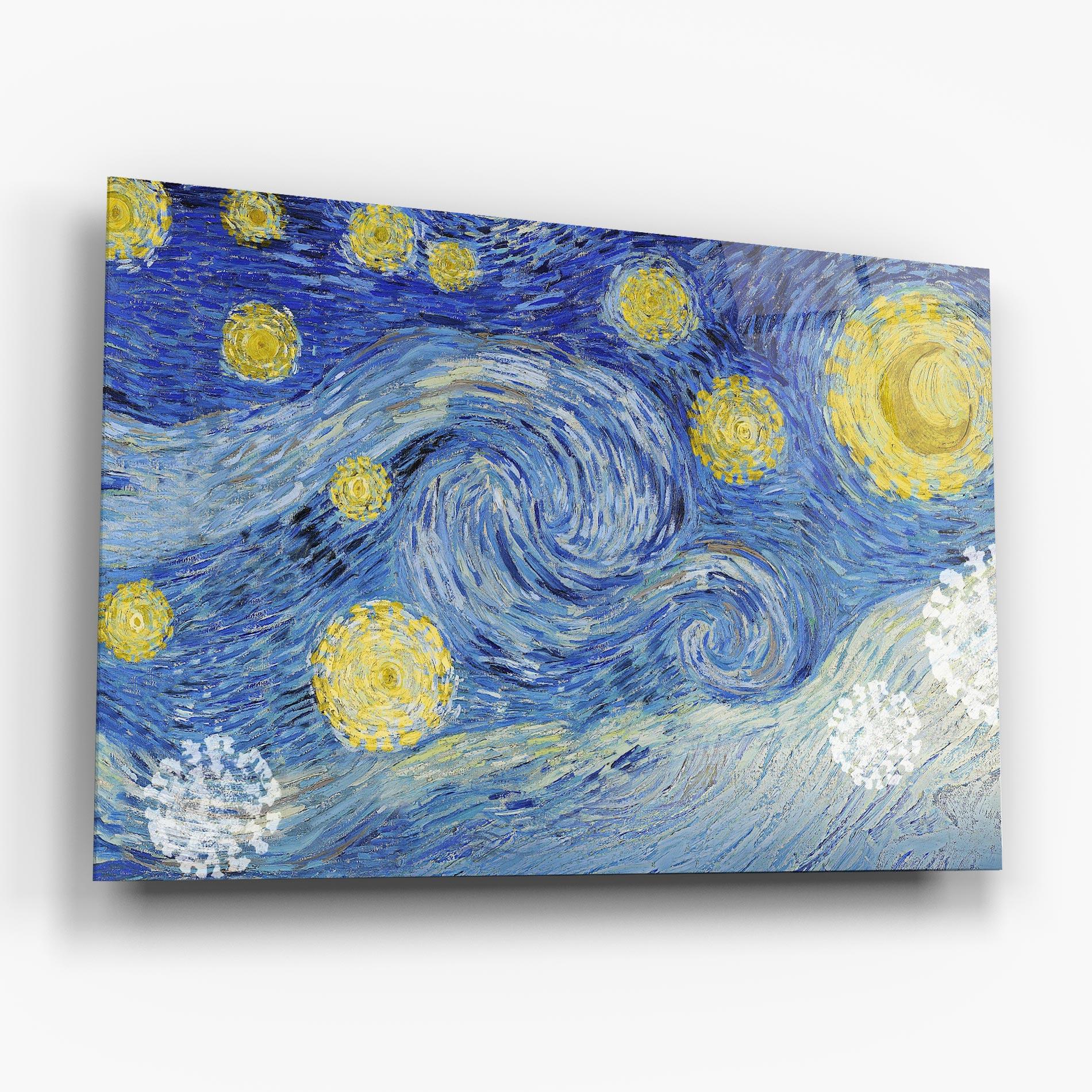 Стъклена картина Van Gogh Starry Night mockup 6