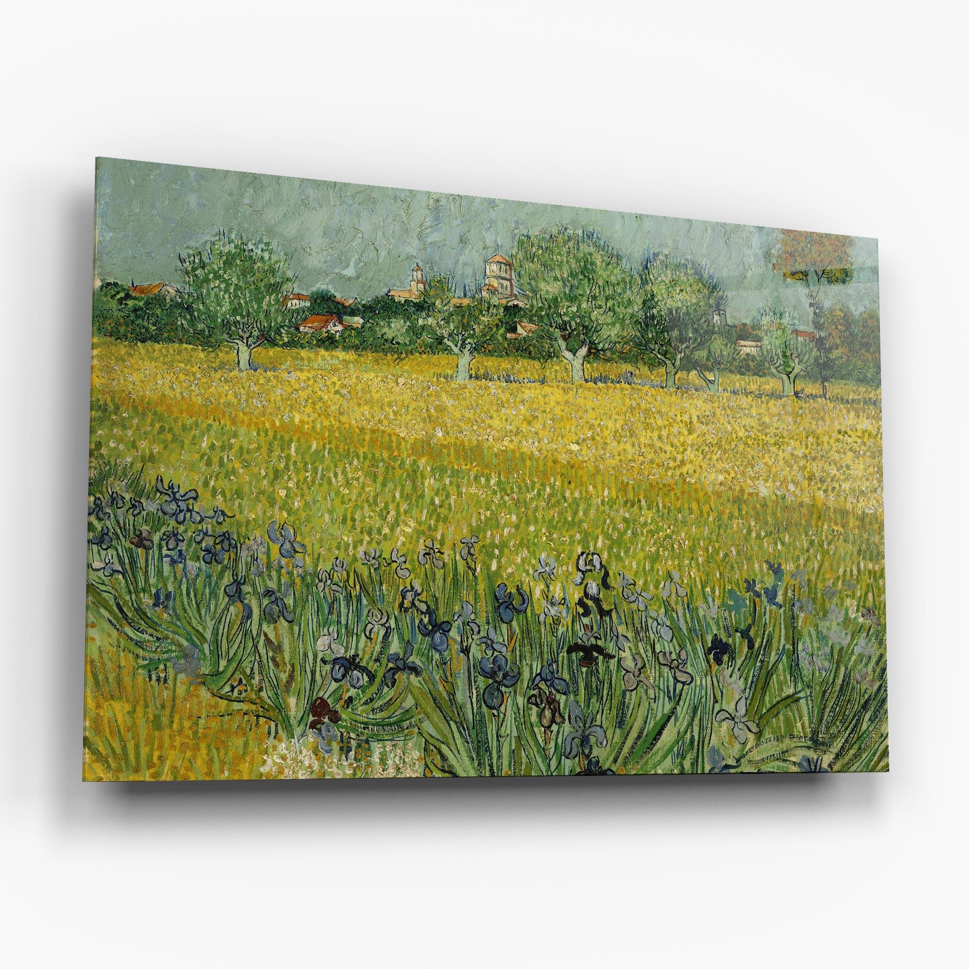 Стъклена картина Veld Met Bloemen mockup 6