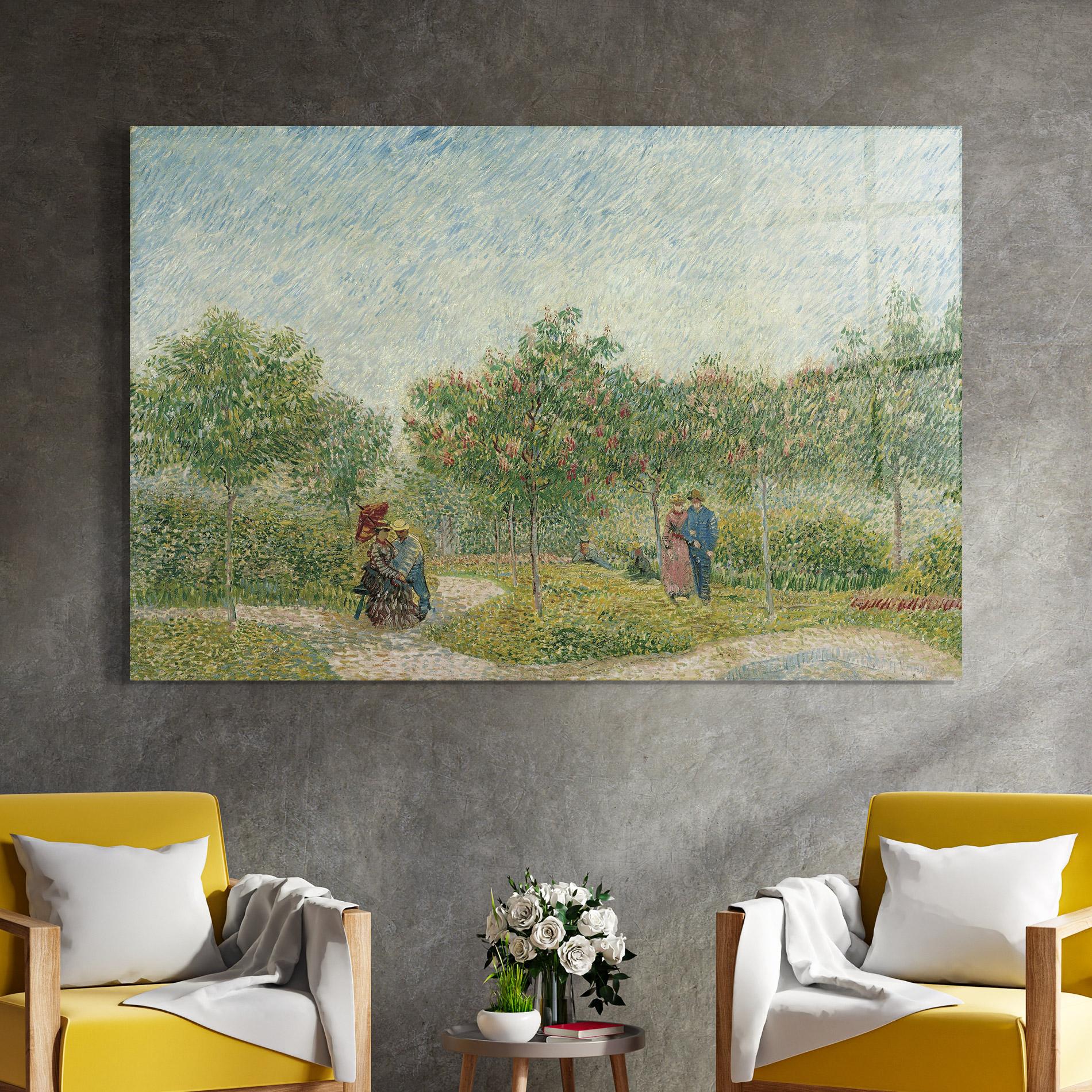 Стъклена картина Montmartre Met Geliefden mockup 4