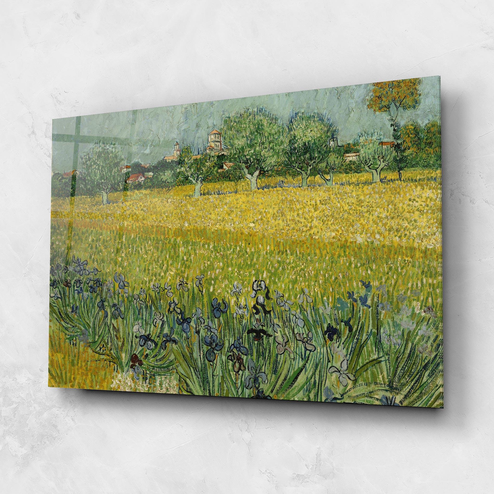 Стъклена картина Veld Met Bloemen mockup 1