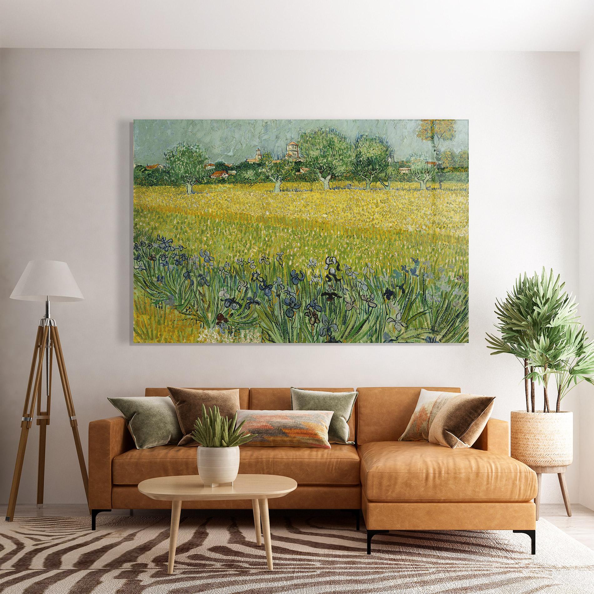 Стъклена картина Veld Met Bloemen mockup 7