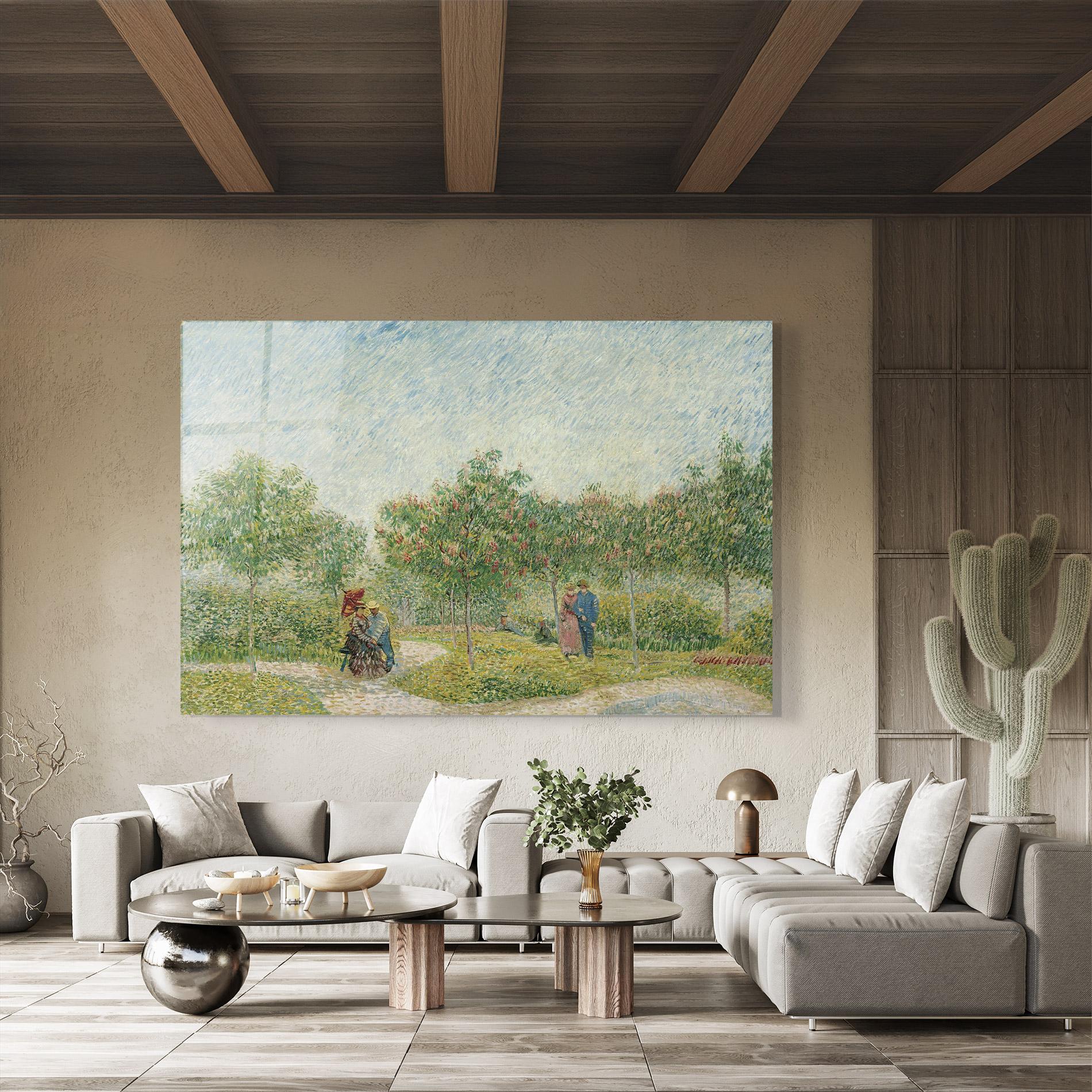 Стъклена картина Montmartre Met Geliefden mockup 8