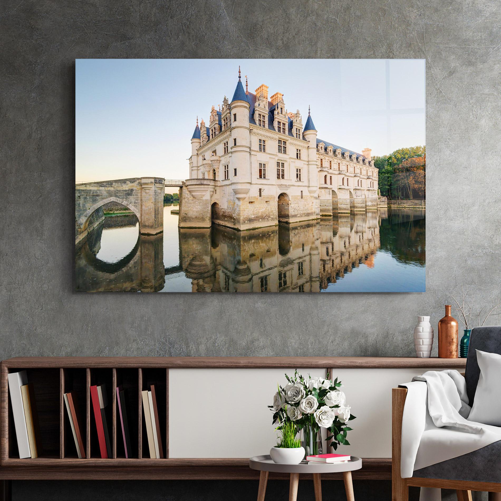 Стъклена картина Chateau France mockup 2