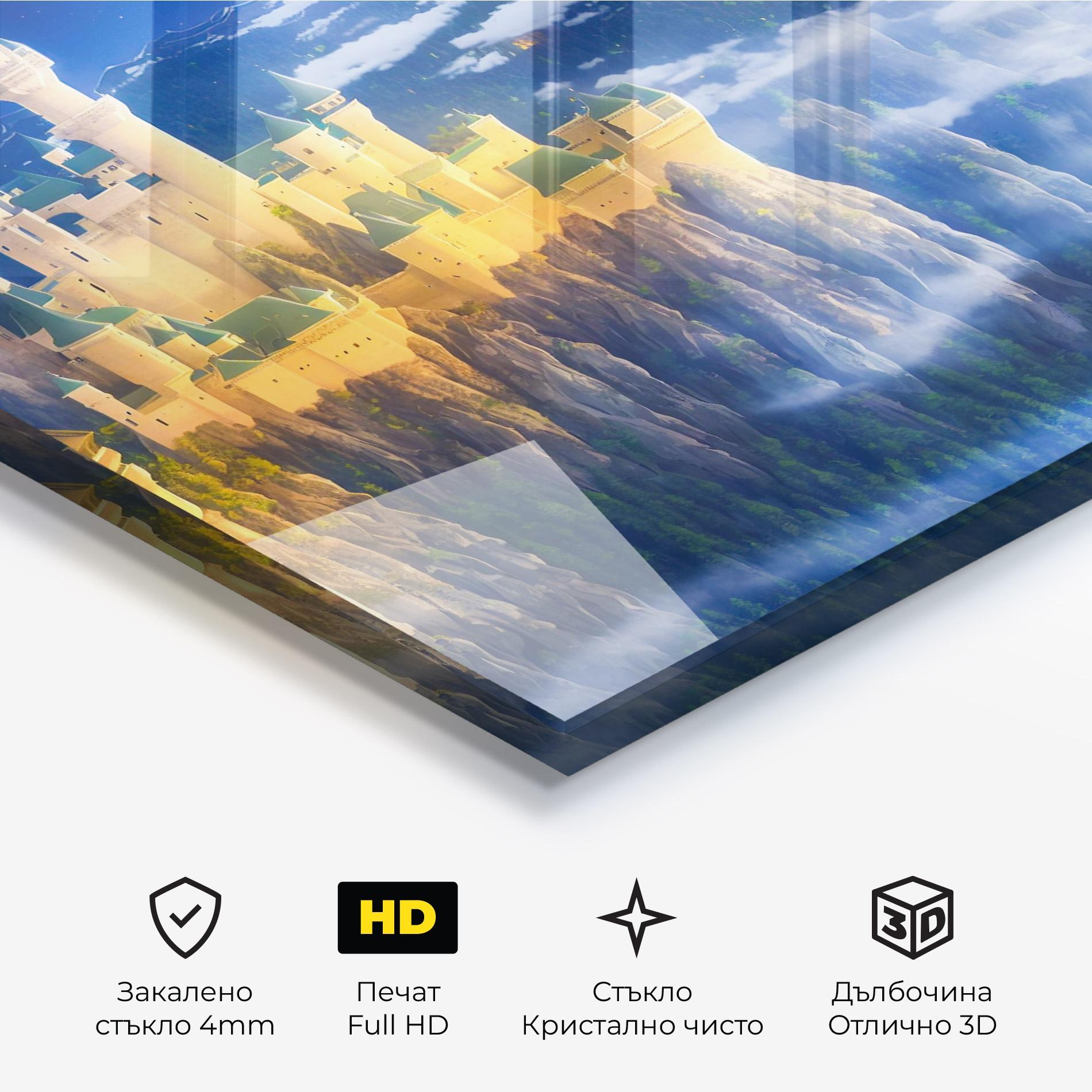 Стъклена картина Fairytale Castle mockup 3