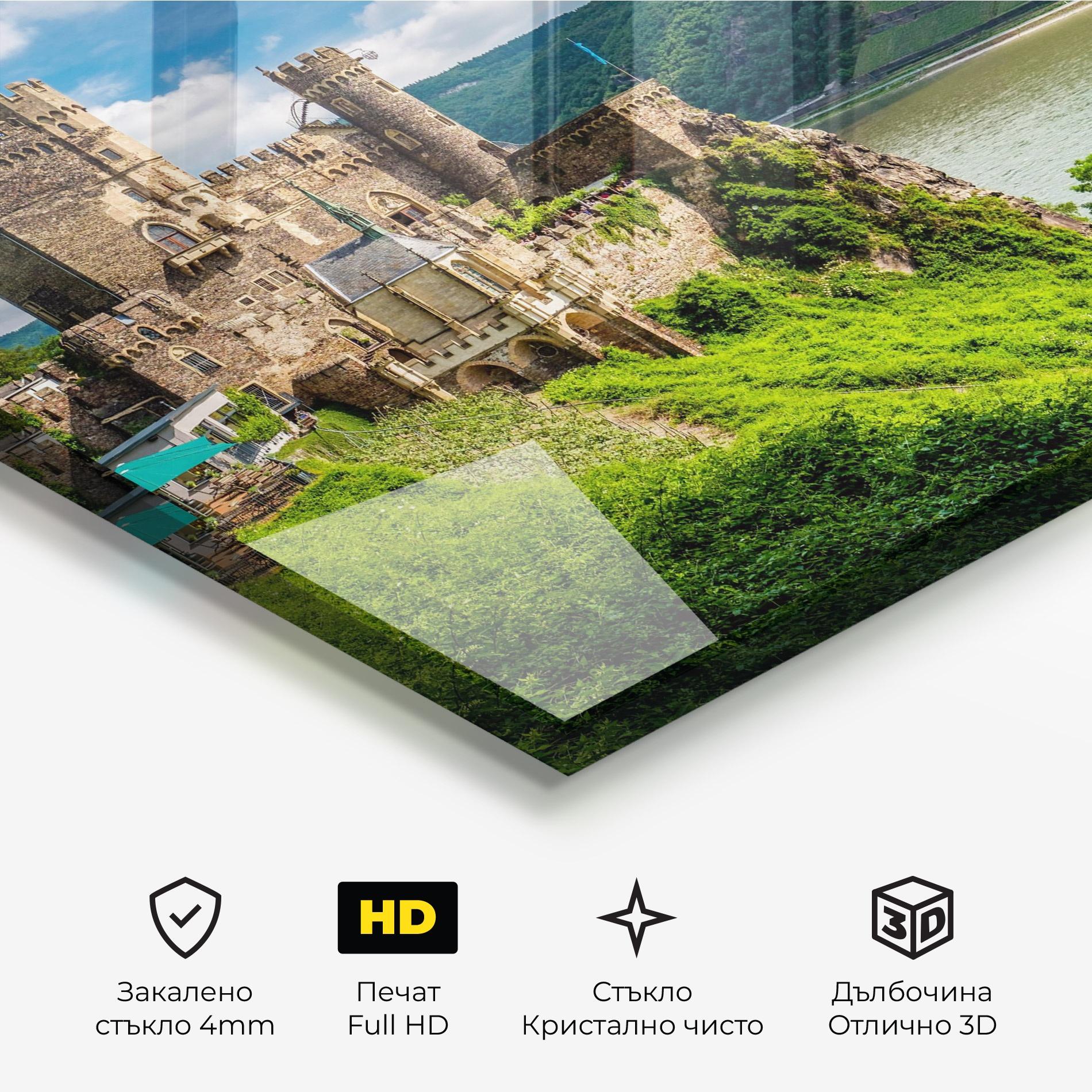 Стъклена картина Rheinstein Castle Germany mockup 3