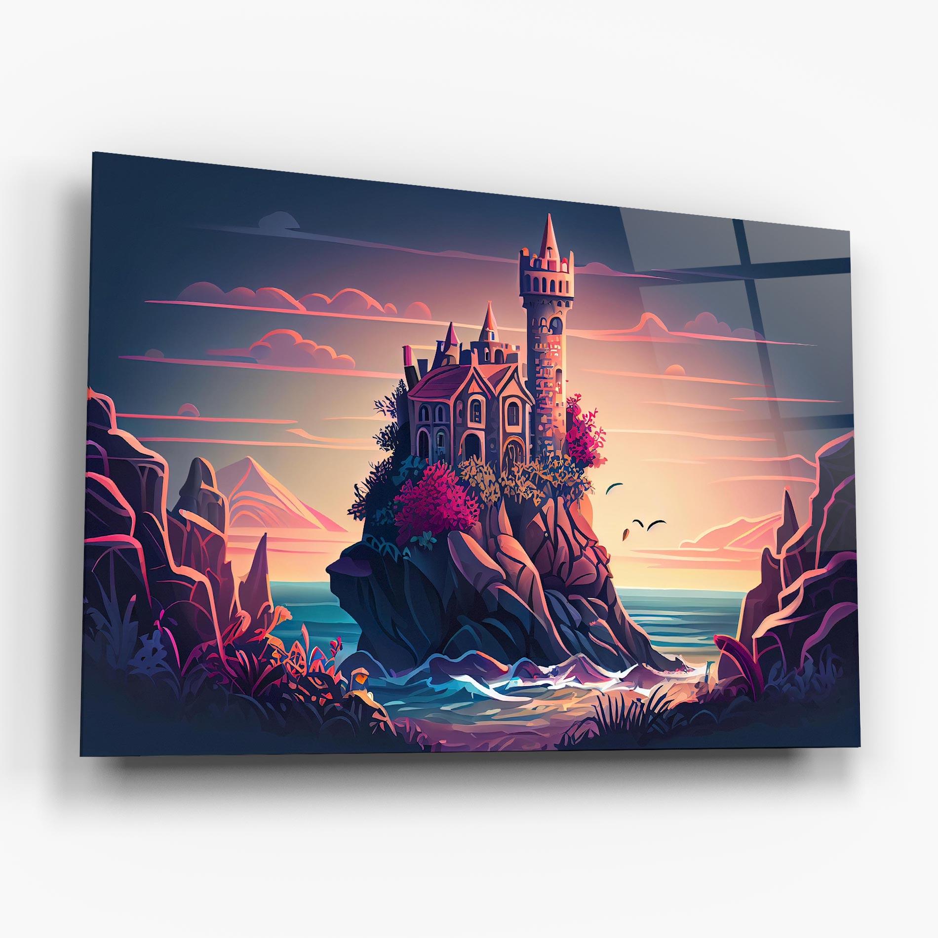 Стъклена картина Cliff Castle mockup 6