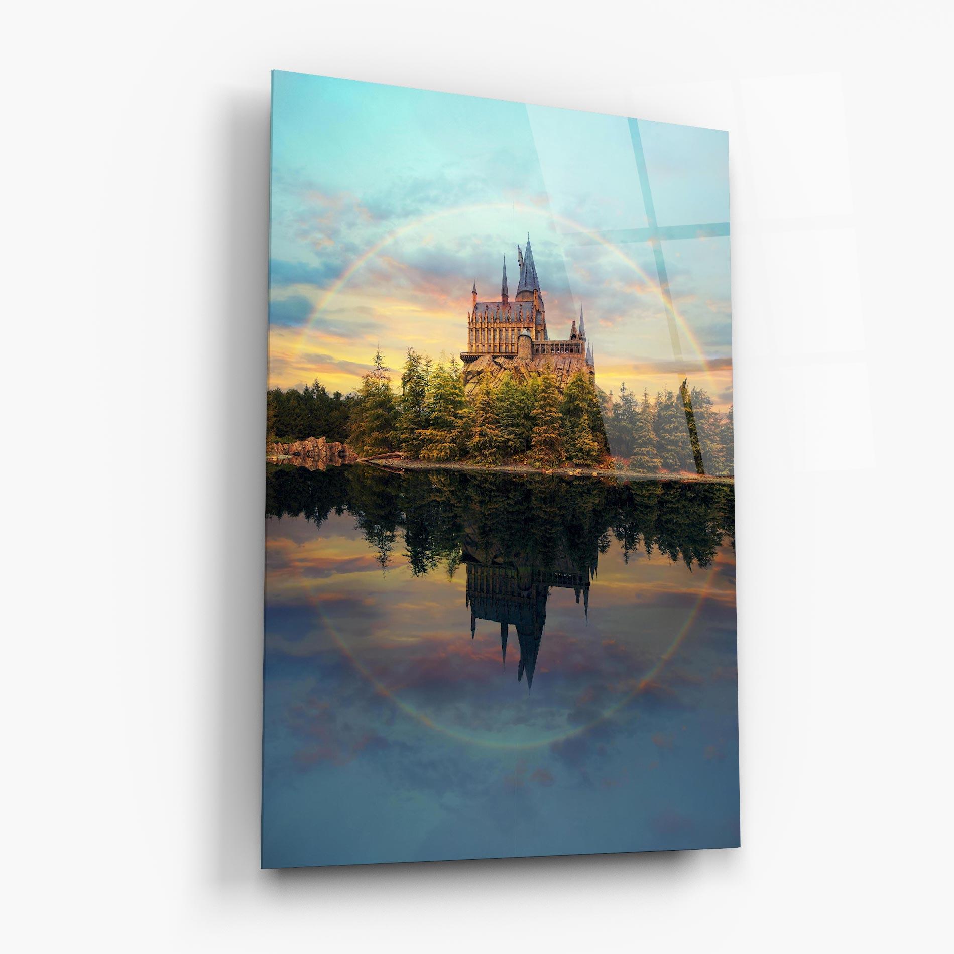 Стъклена картина Hogwarts Castle mockup 6