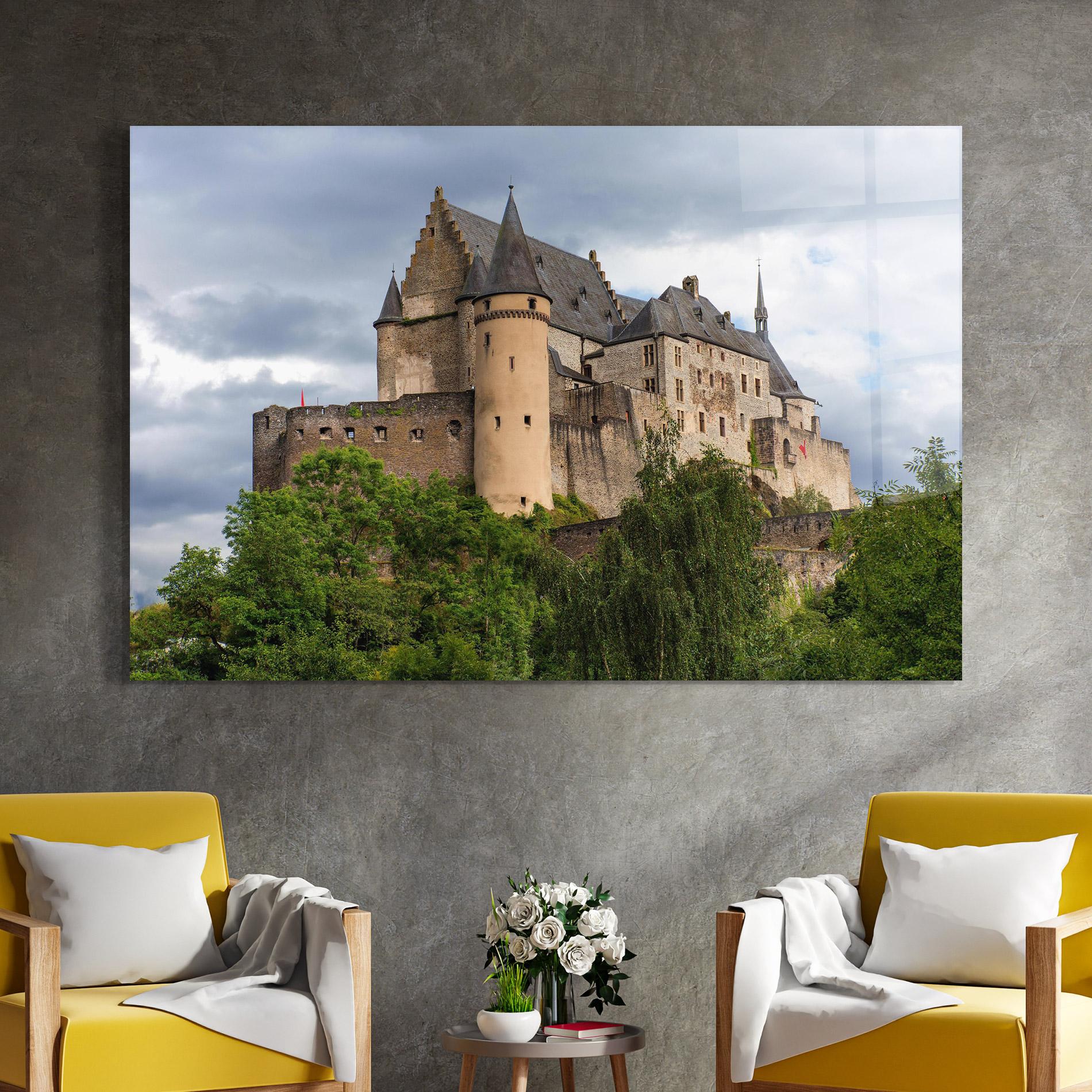 Стъклена картина Castle Vianden mockup 4