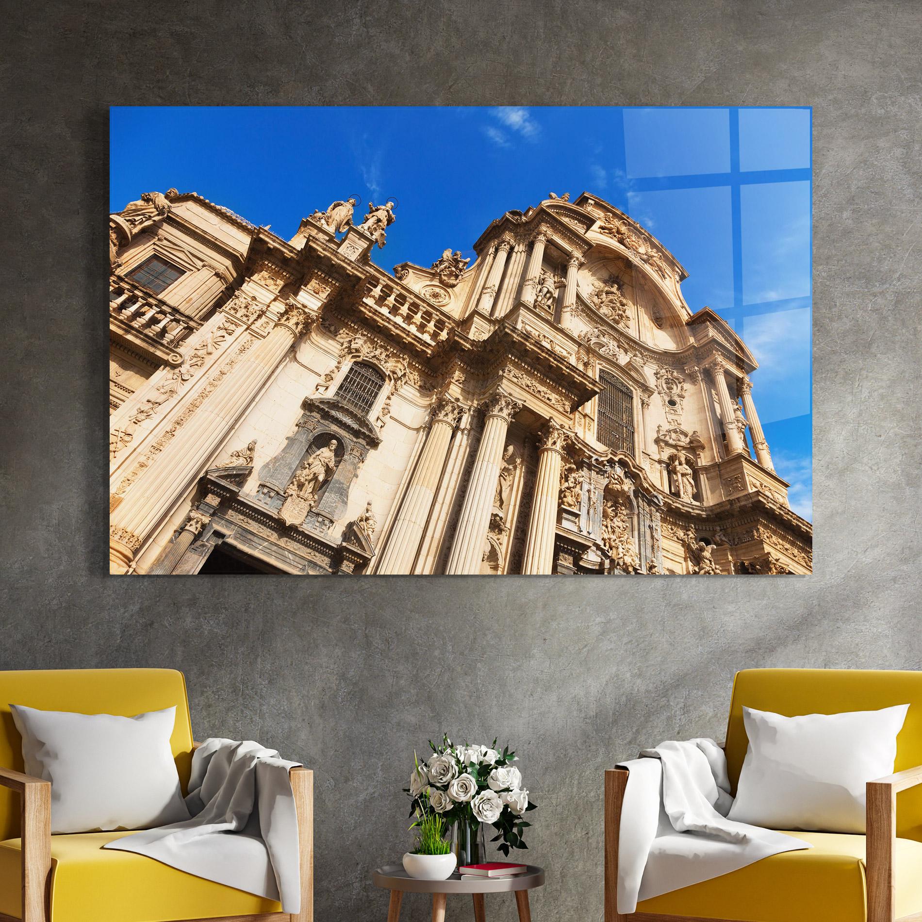 Стъклена картина Church Saint Mary mockup 4