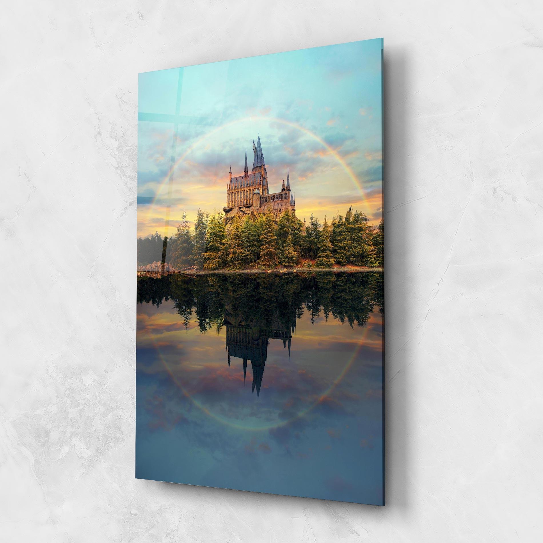 Стъклена картина Hogwarts Castle mockup 1