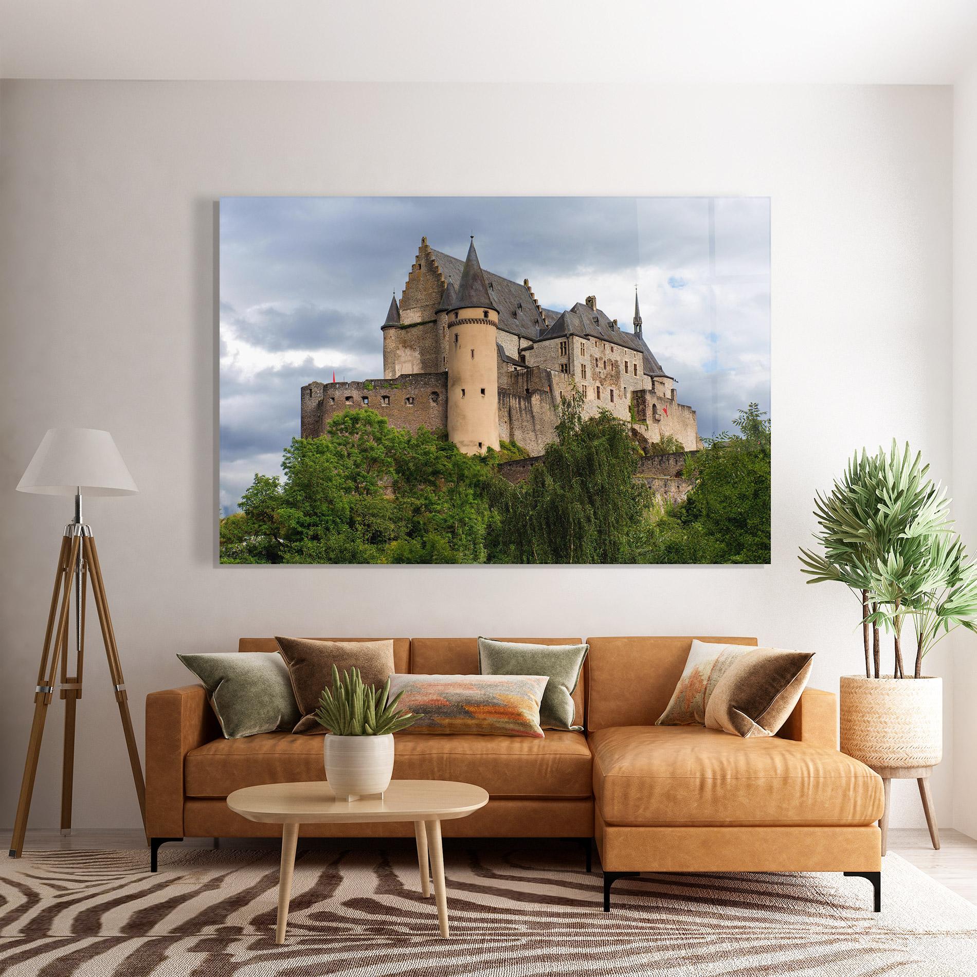 Стъклена картина Castle Vianden mockup 7