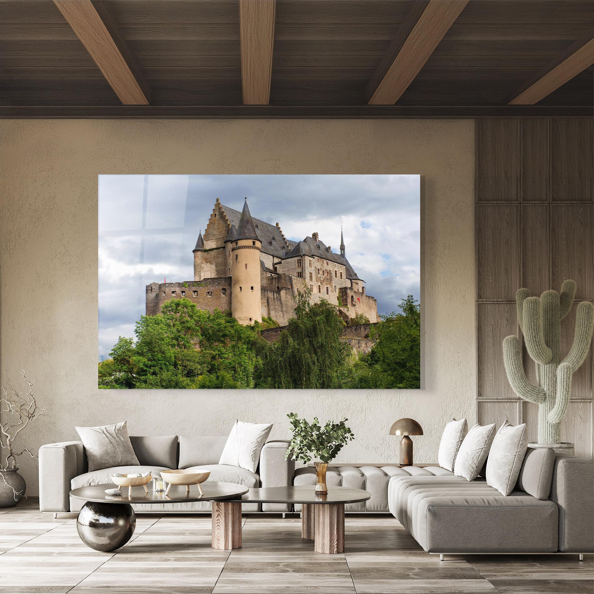 Стъклена картина Castle Vianden mockup 8