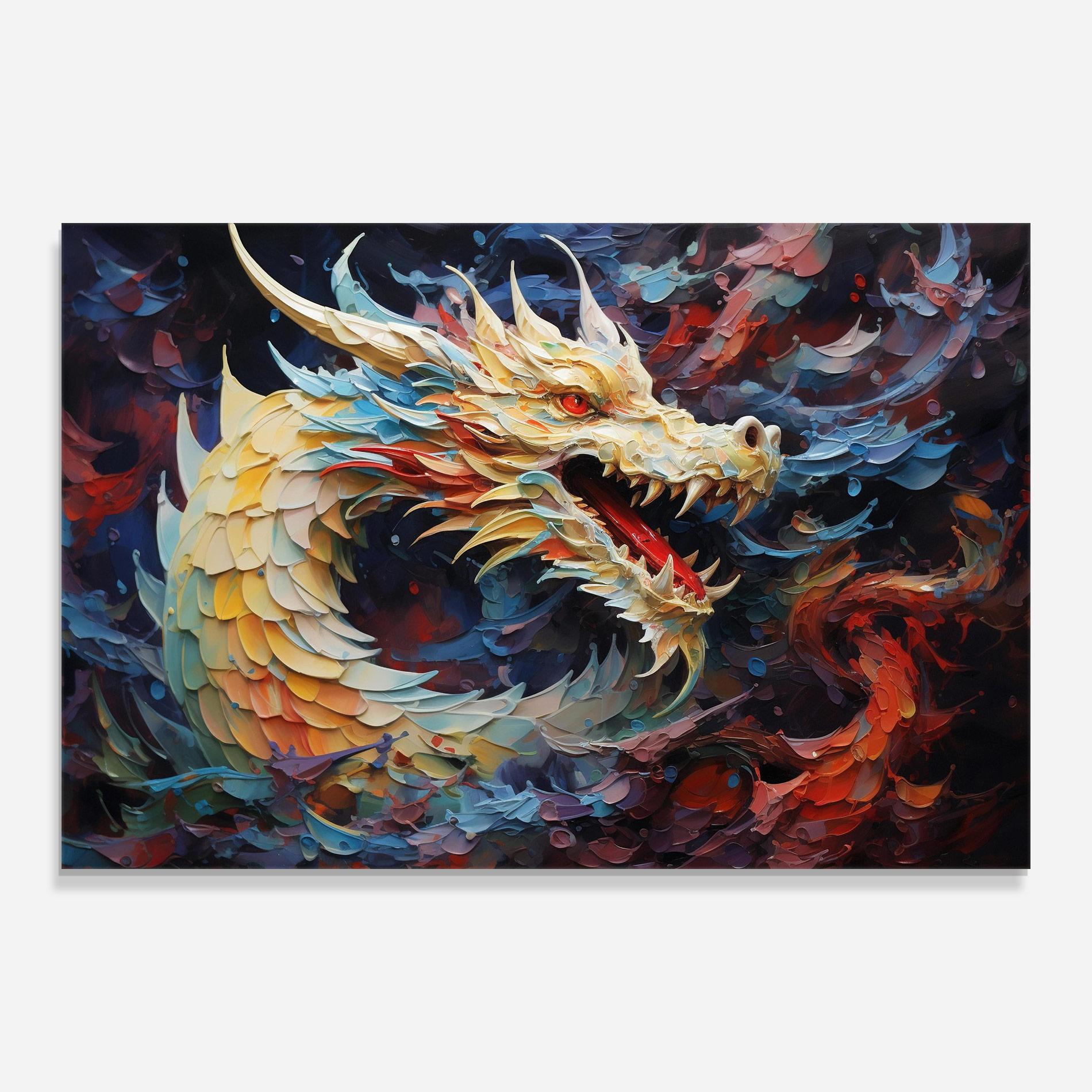 Стъклена картина Fantasy Dragon Art mockup 0