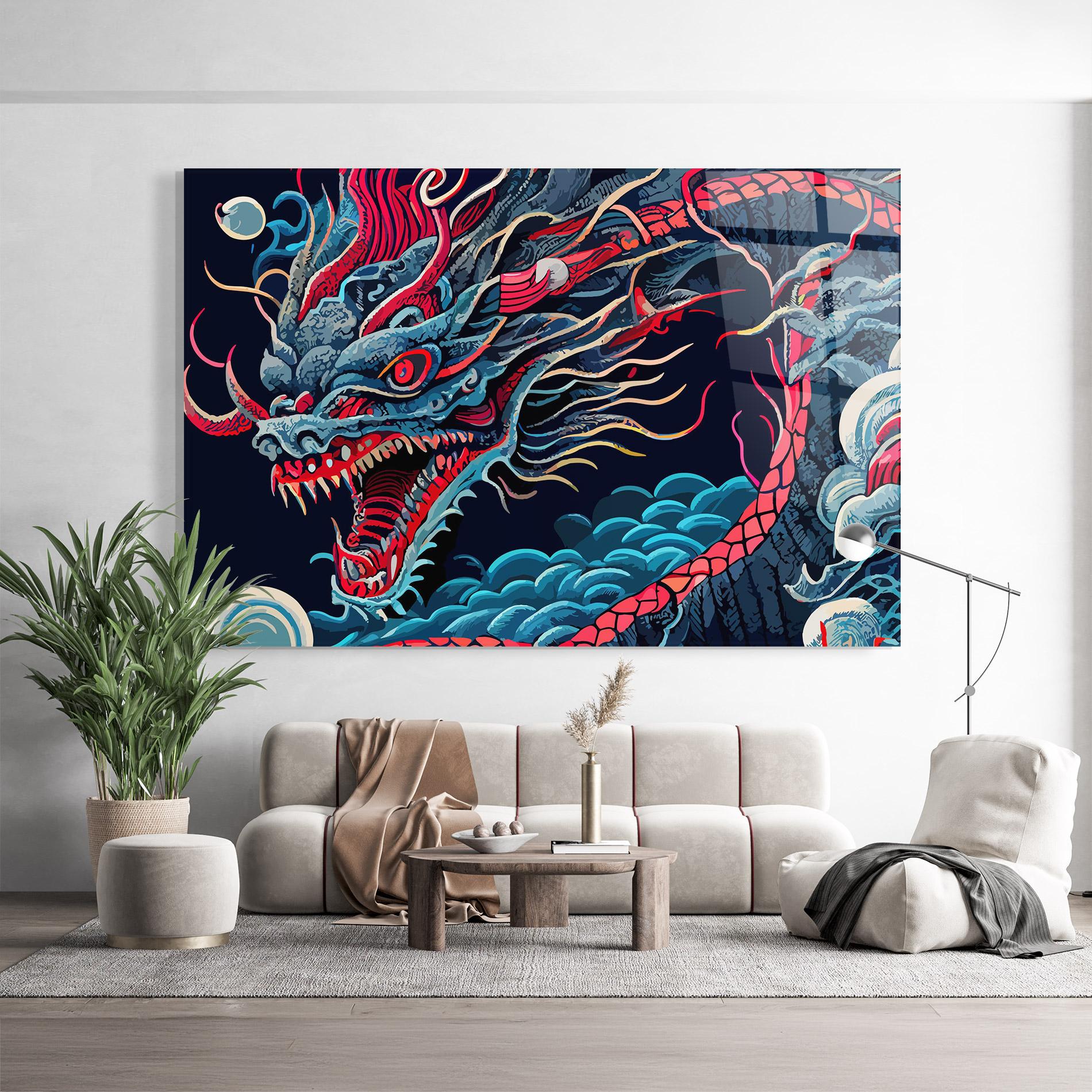 Стъклена картина Cloud Dragon mockup 9