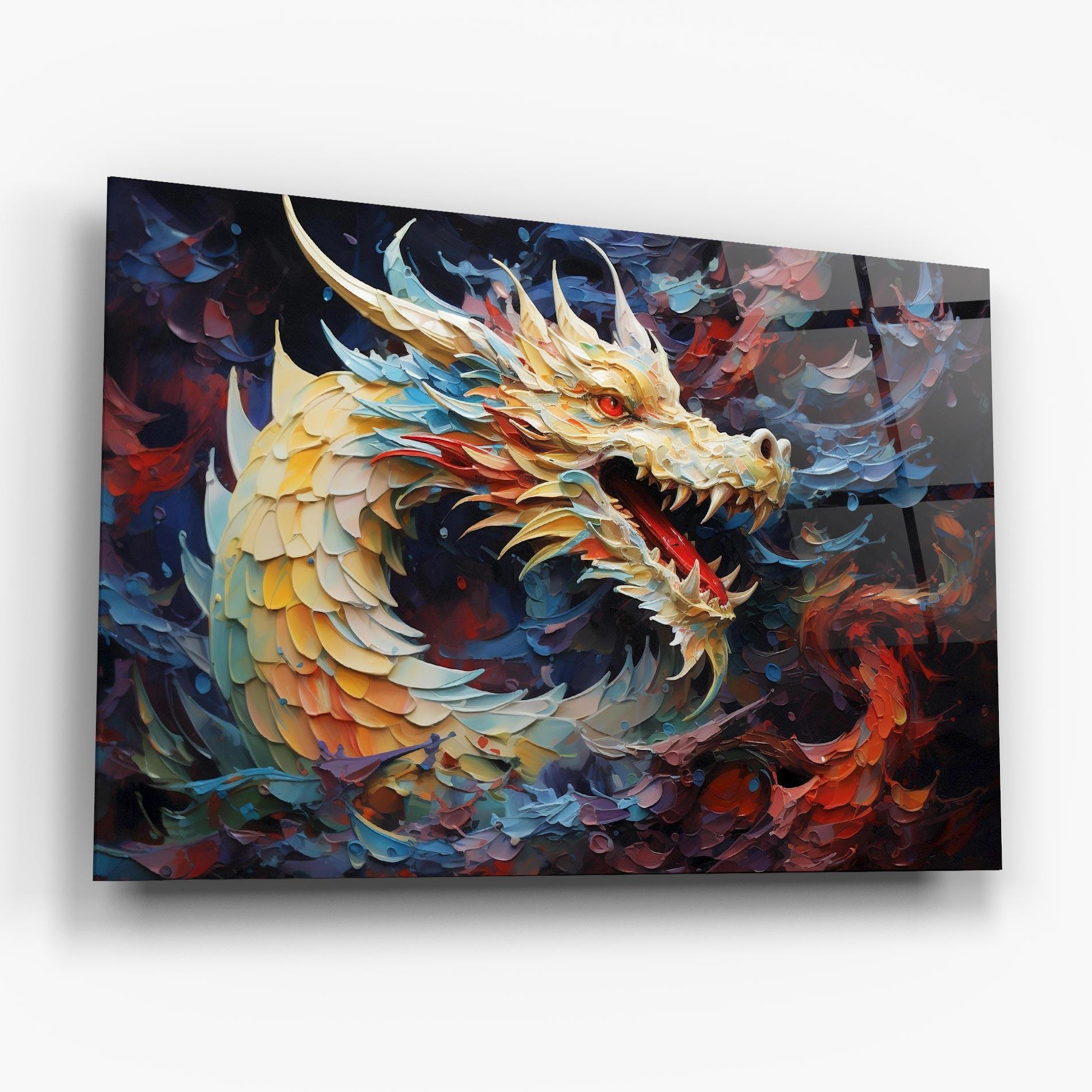 Стъклена картина Fantasy Dragon Art mockup 6
