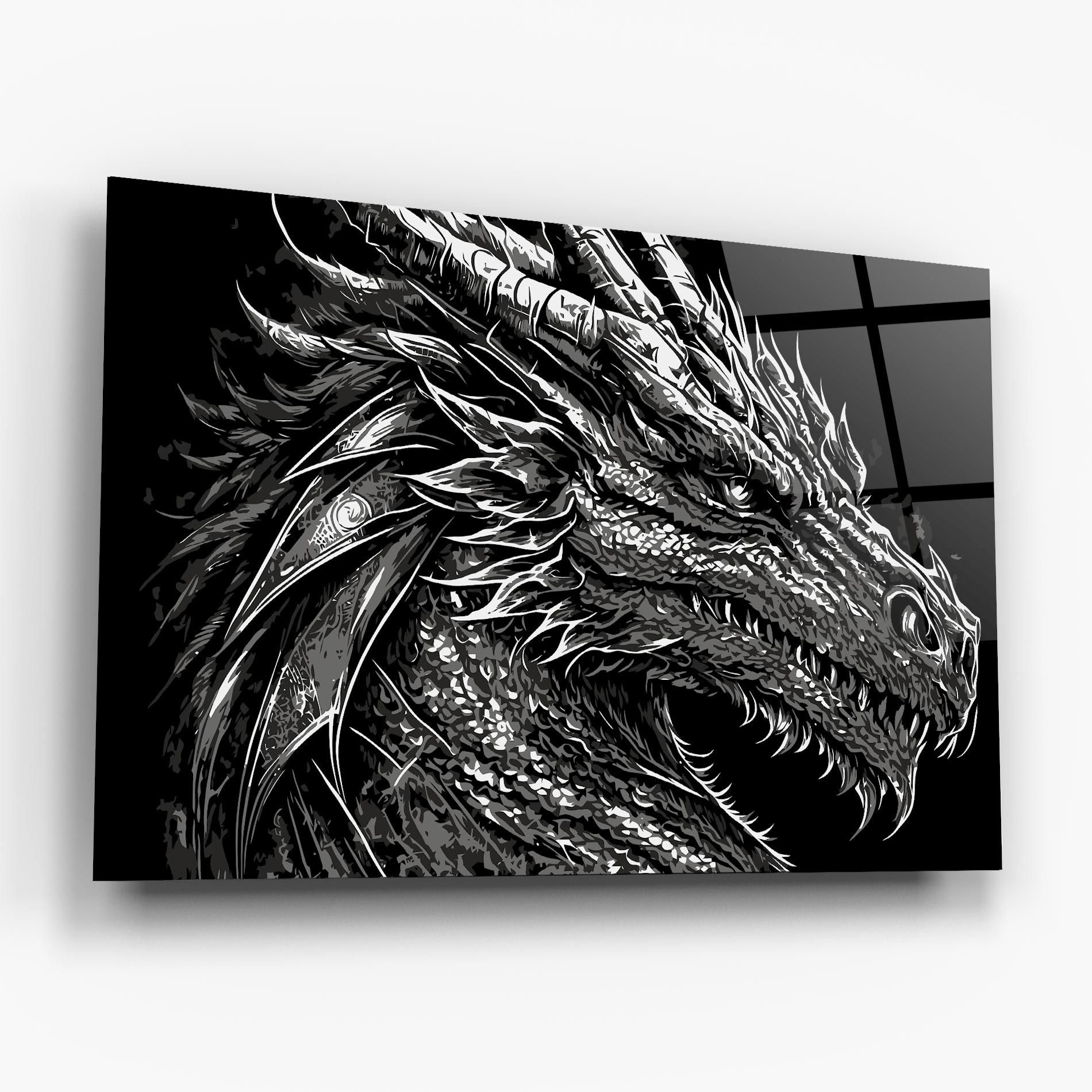 Grey White Dragon mockup 6