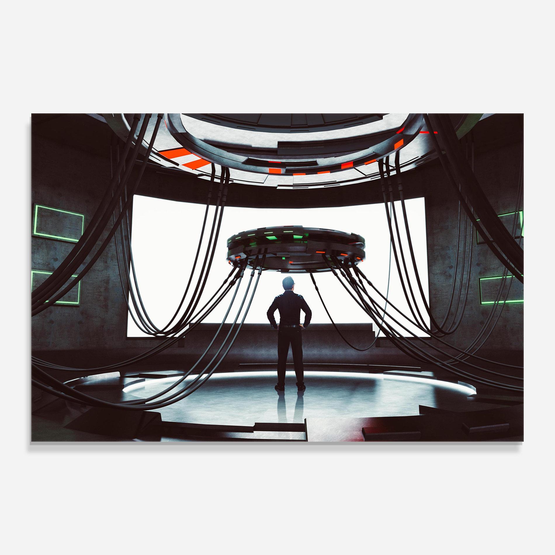 Стъклена картина Cyber Chronicle mockup 0