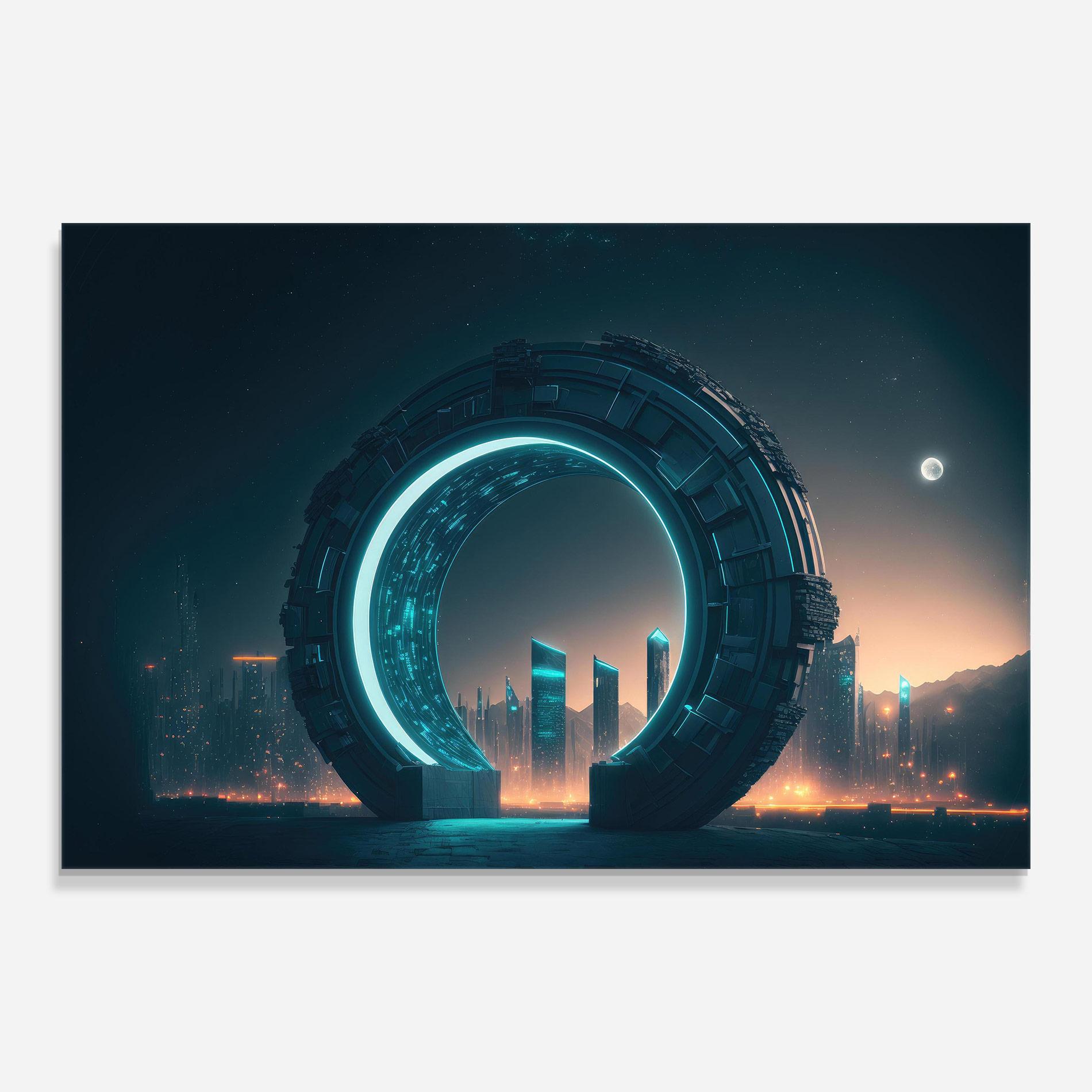 Стъклена картина Future Portal mockup 0