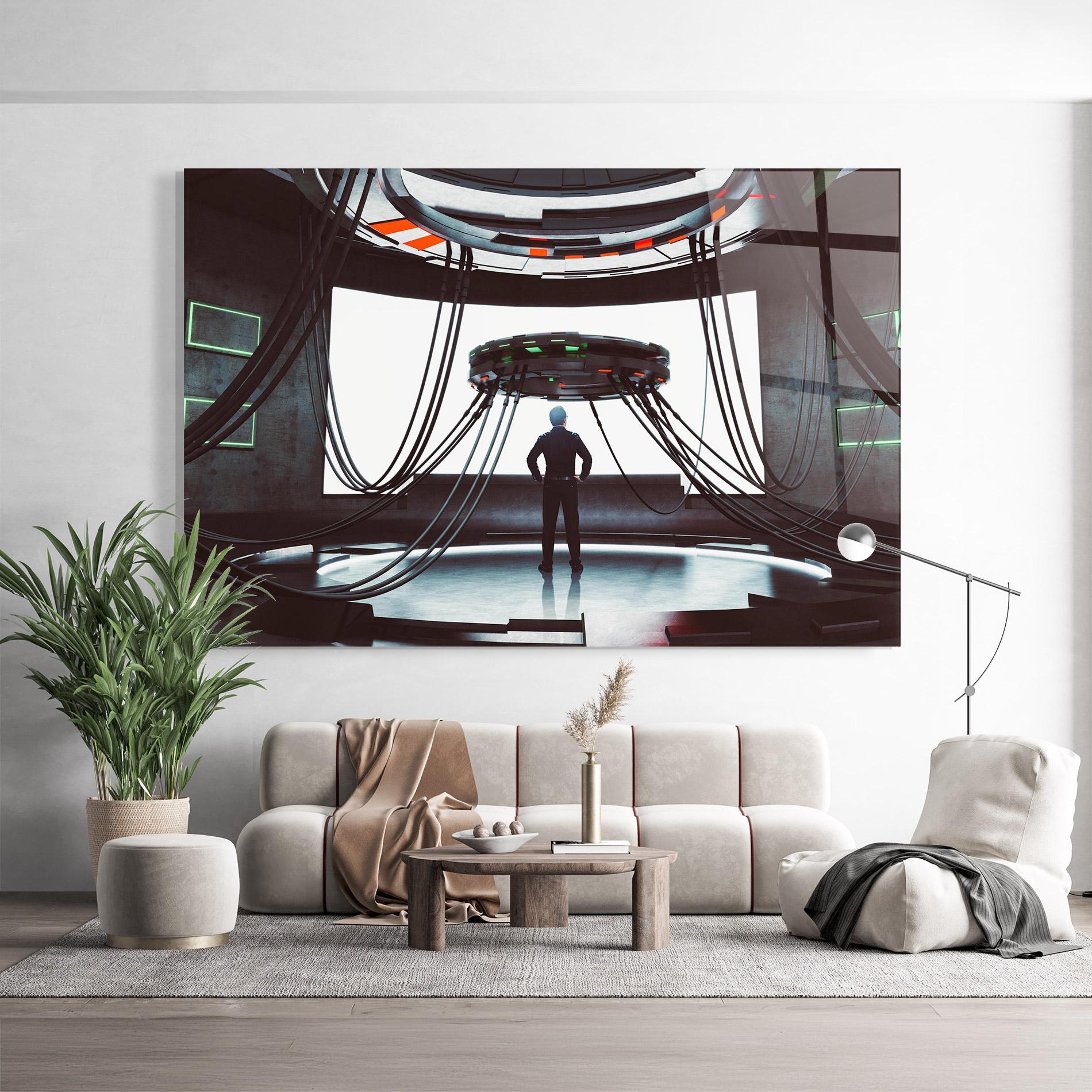 Стъклена картина Cyber Chronicle mockup 9