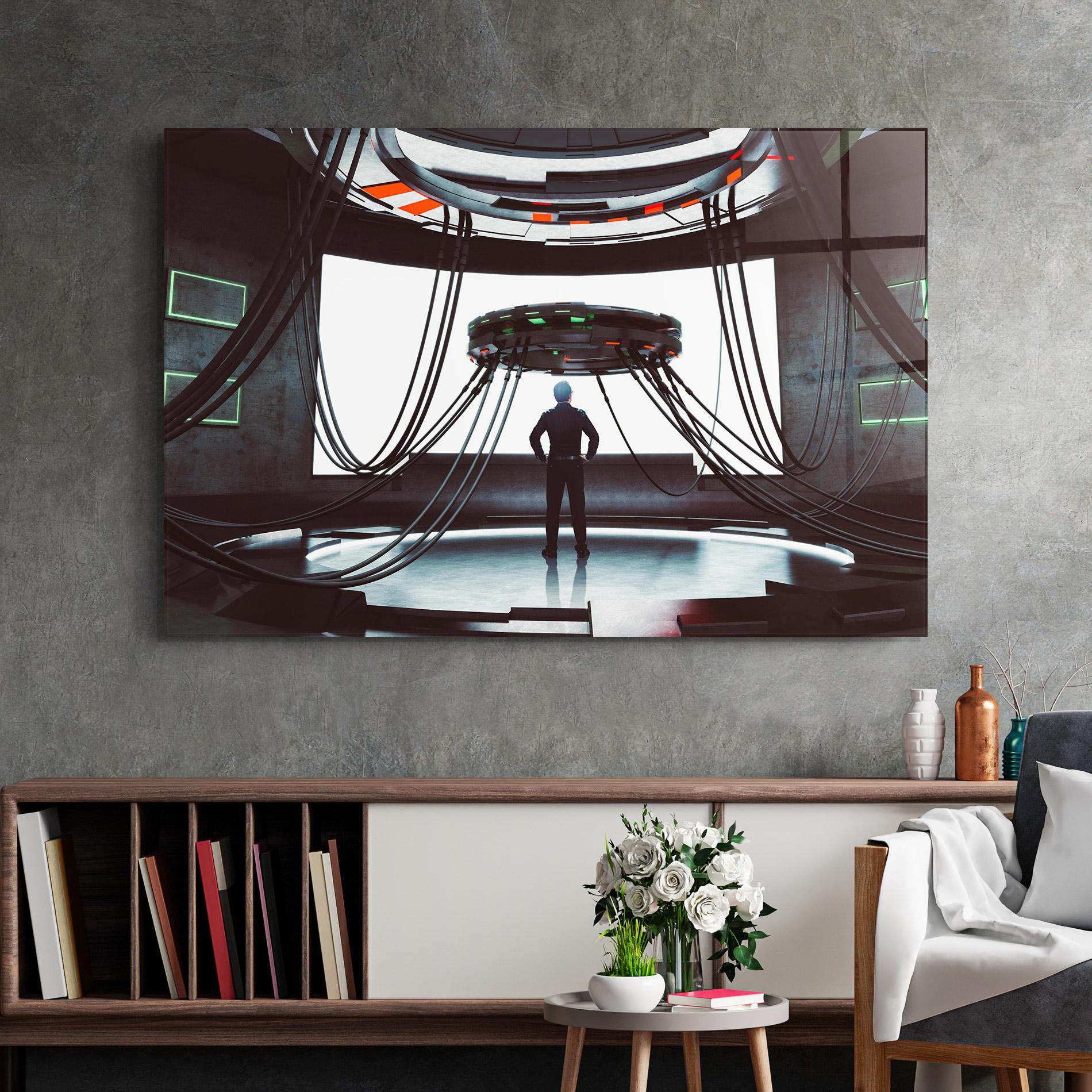 Стъклена картина Cyber Chronicle mockup 2