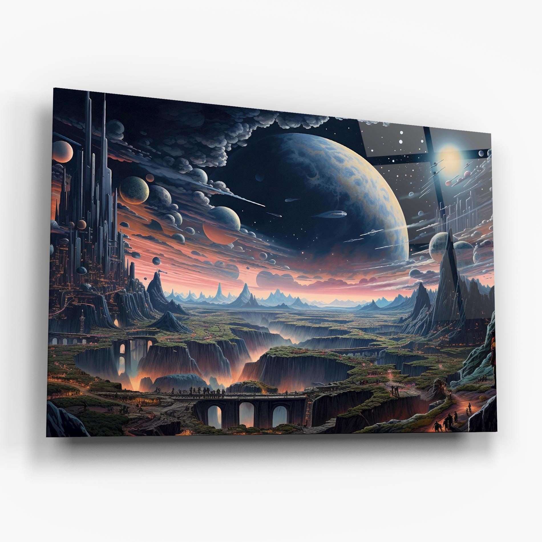 Стъклена картина Celestial Chronicler mockup 6