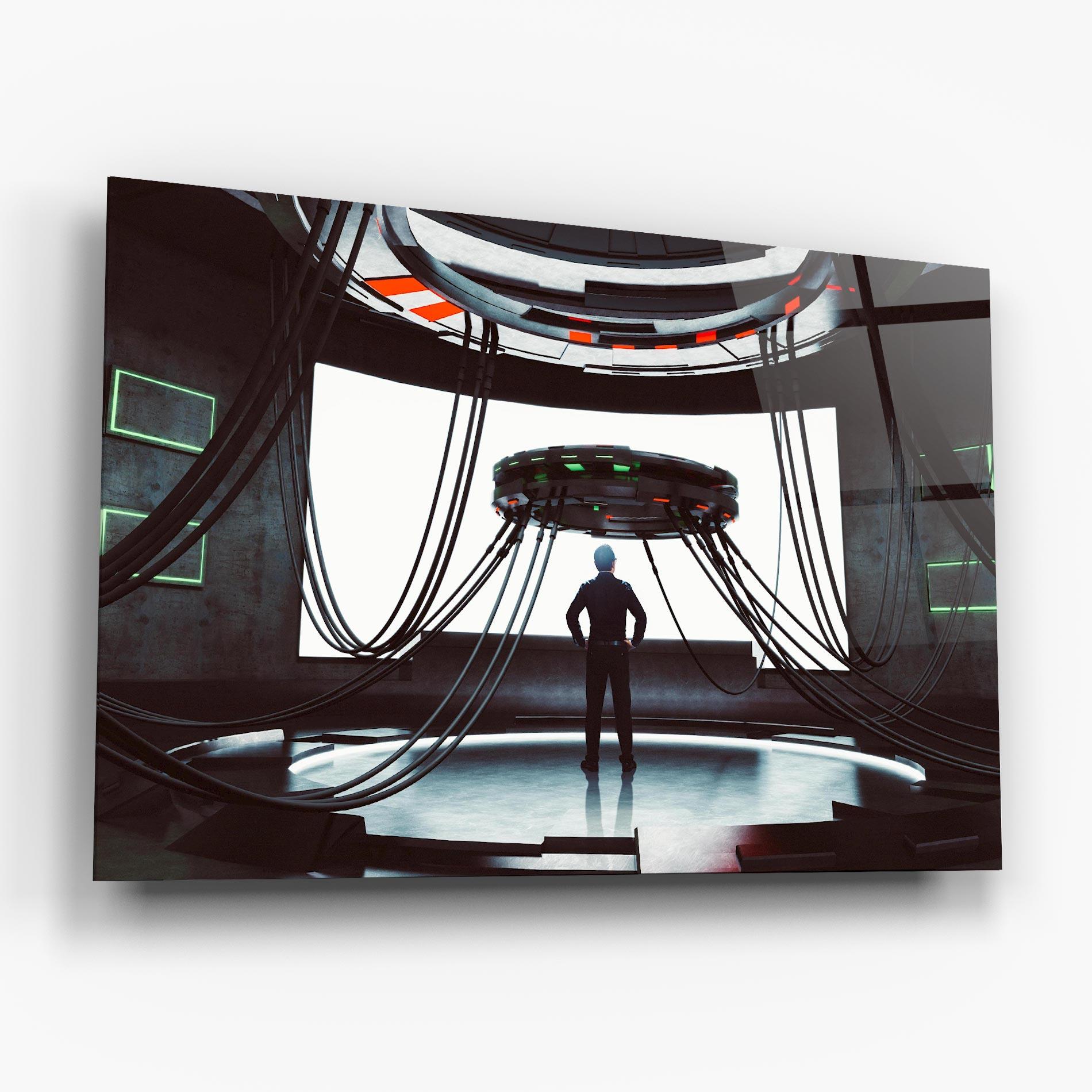 Стъклена картина Cyber Chronicle mockup 6