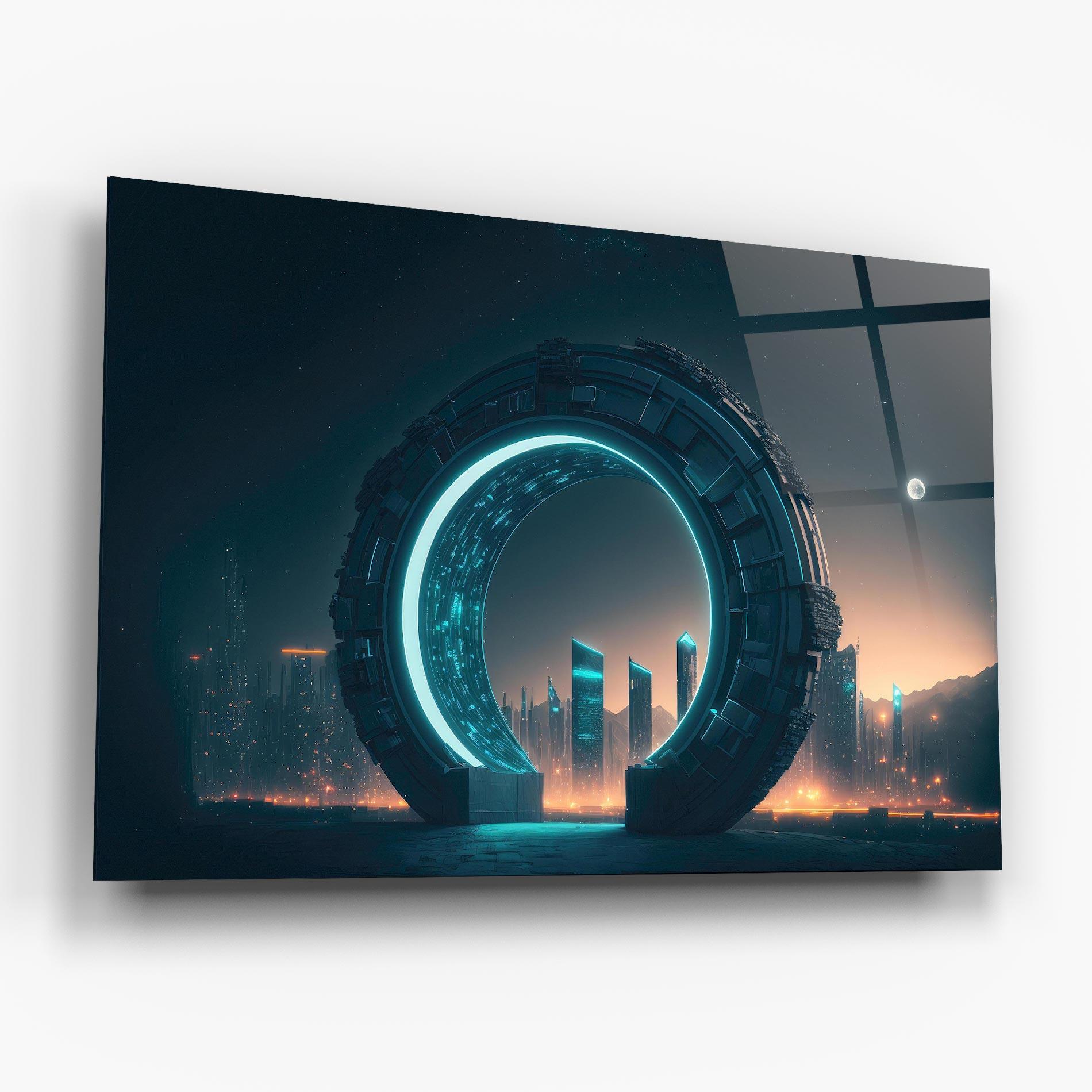 Стъклена картина Future Portal mockup 6