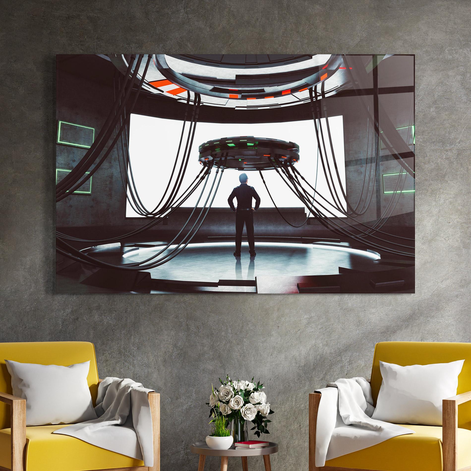 Стъклена картина Cyber Chronicle mockup 4