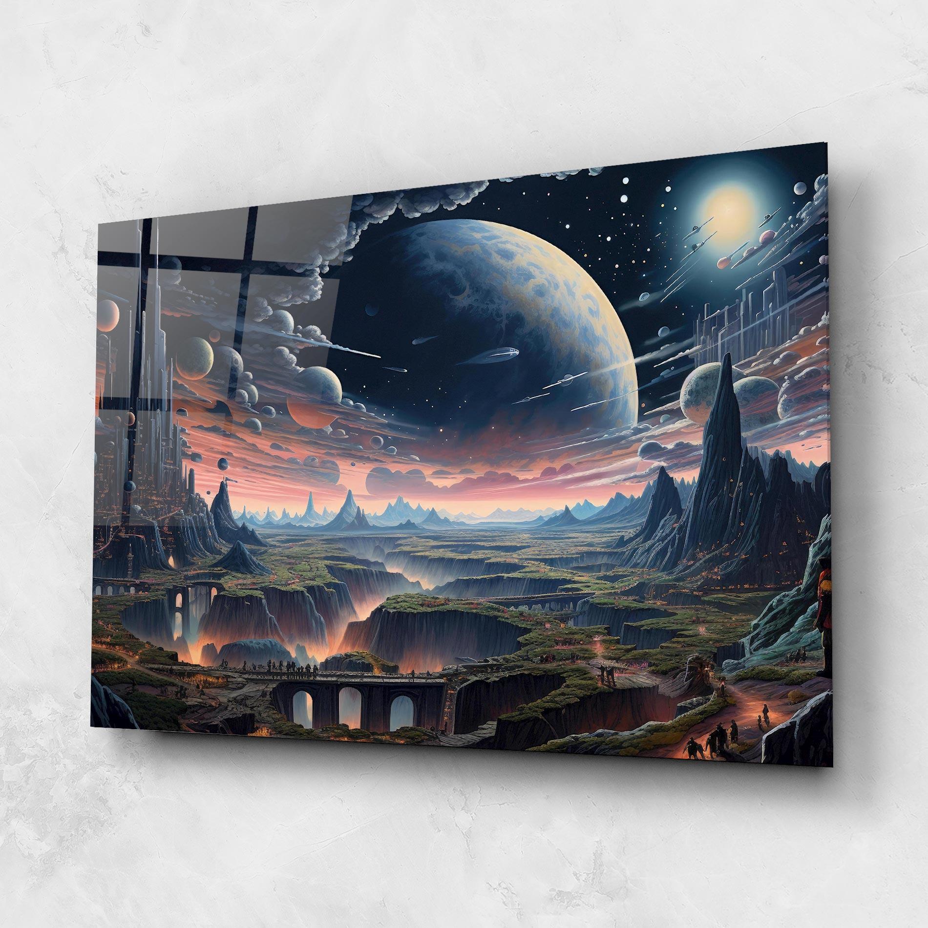 Стъклена картина Celestial Chronicler mockup 1