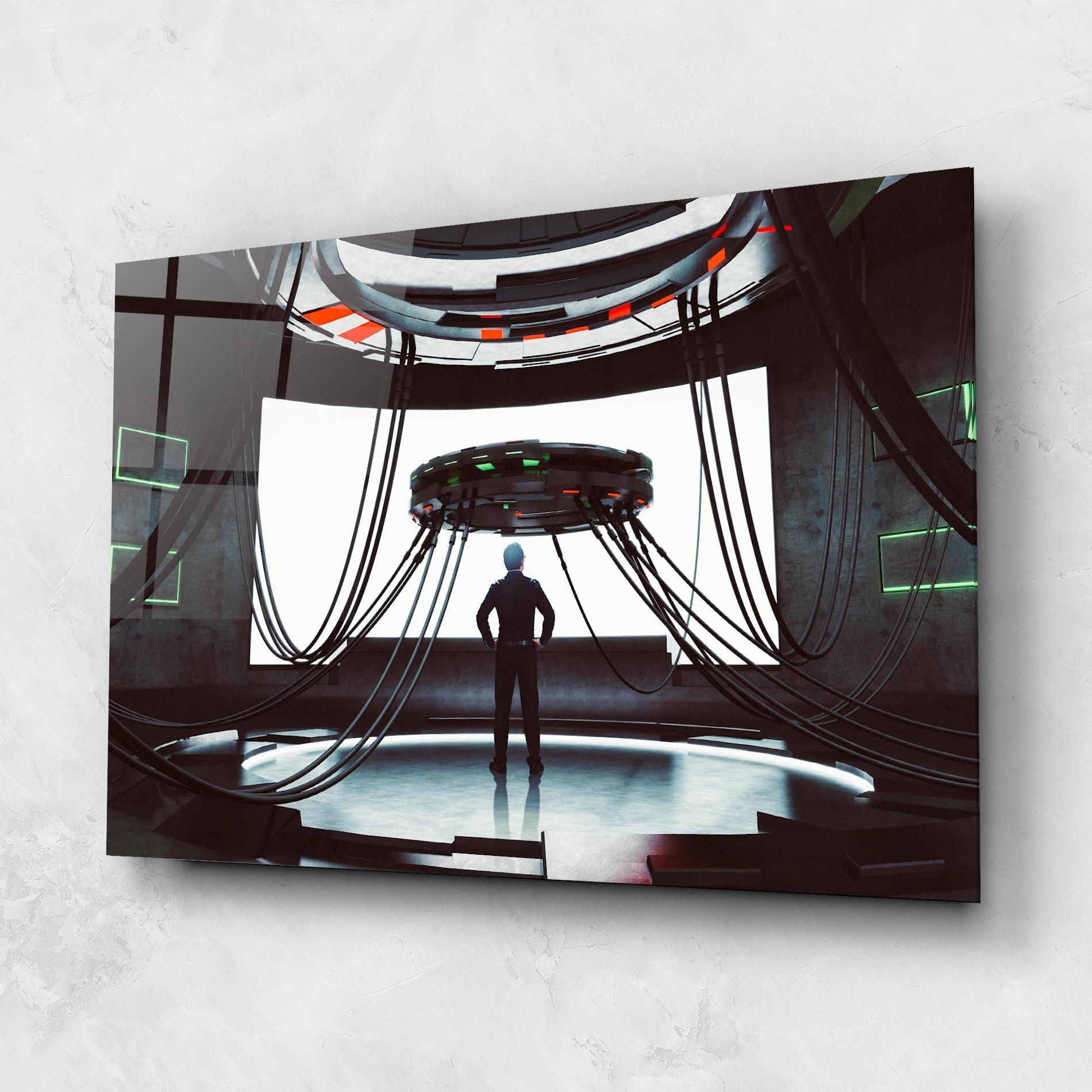 Стъклена картина Cyber Chronicle mockup 1