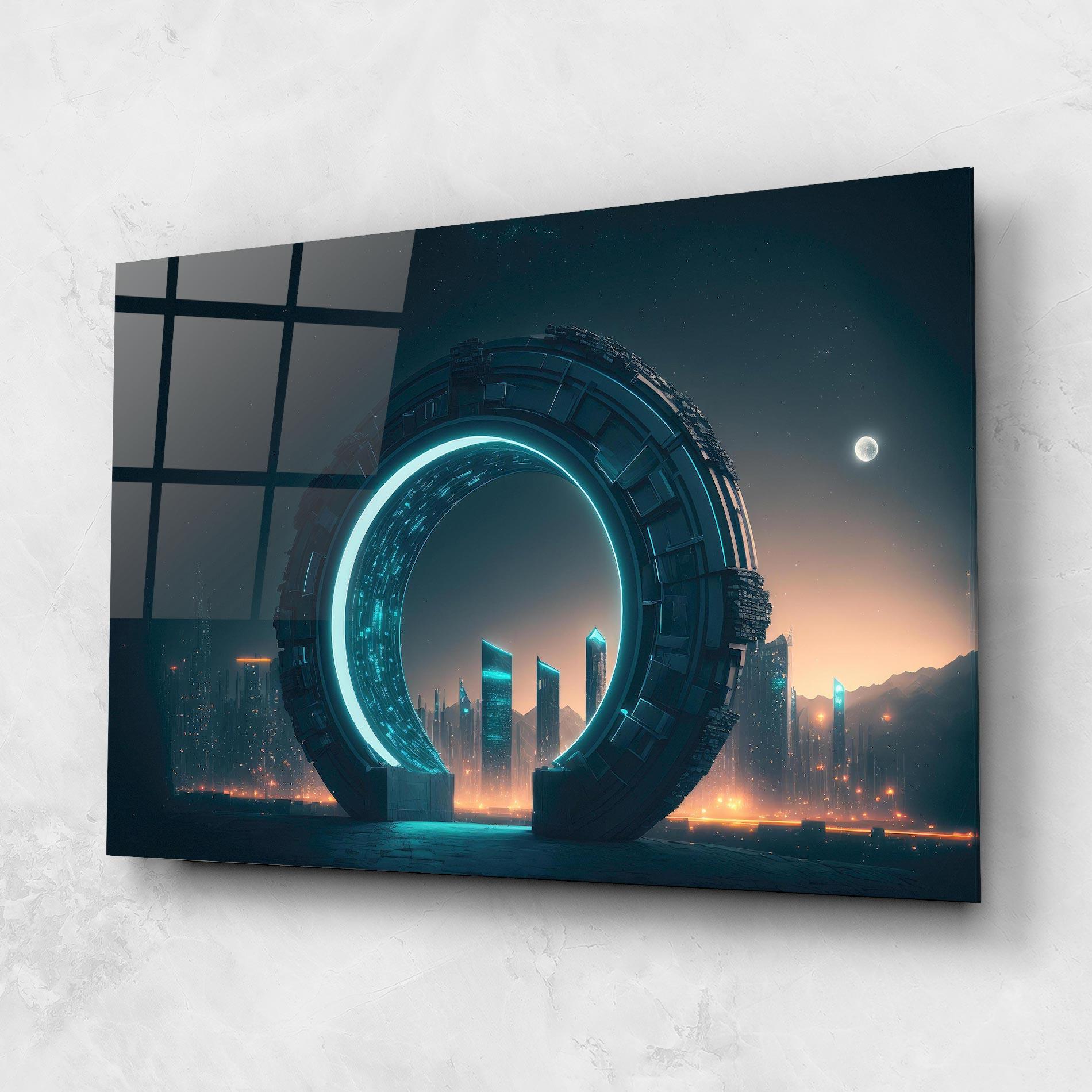 Стъклена картина Future Portal mockup 1