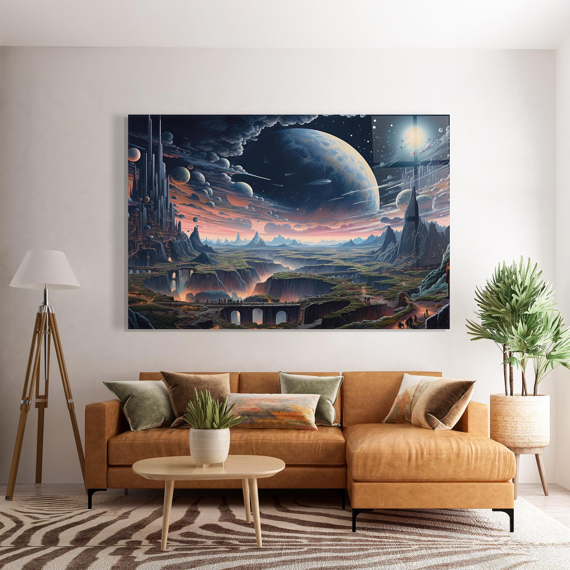 Стъклена картина Celestial Chronicler mockup 7