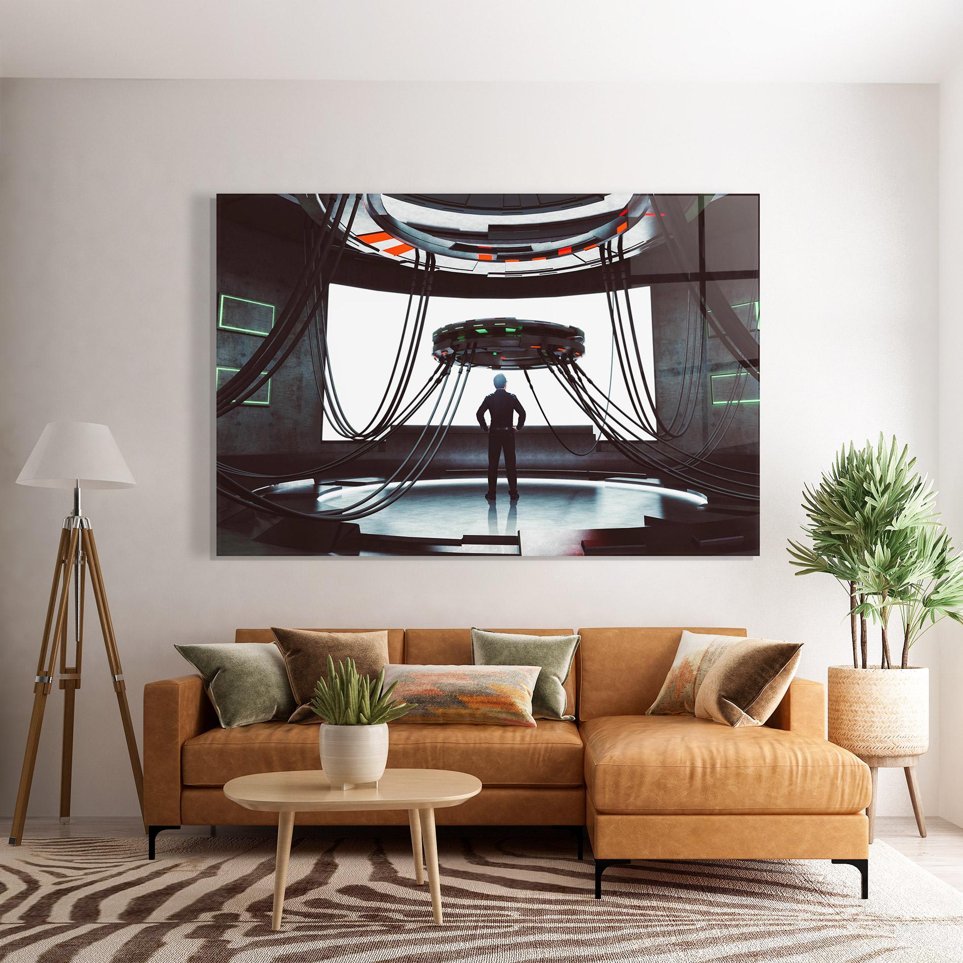 Стъклена картина Cyber Chronicle mockup 7